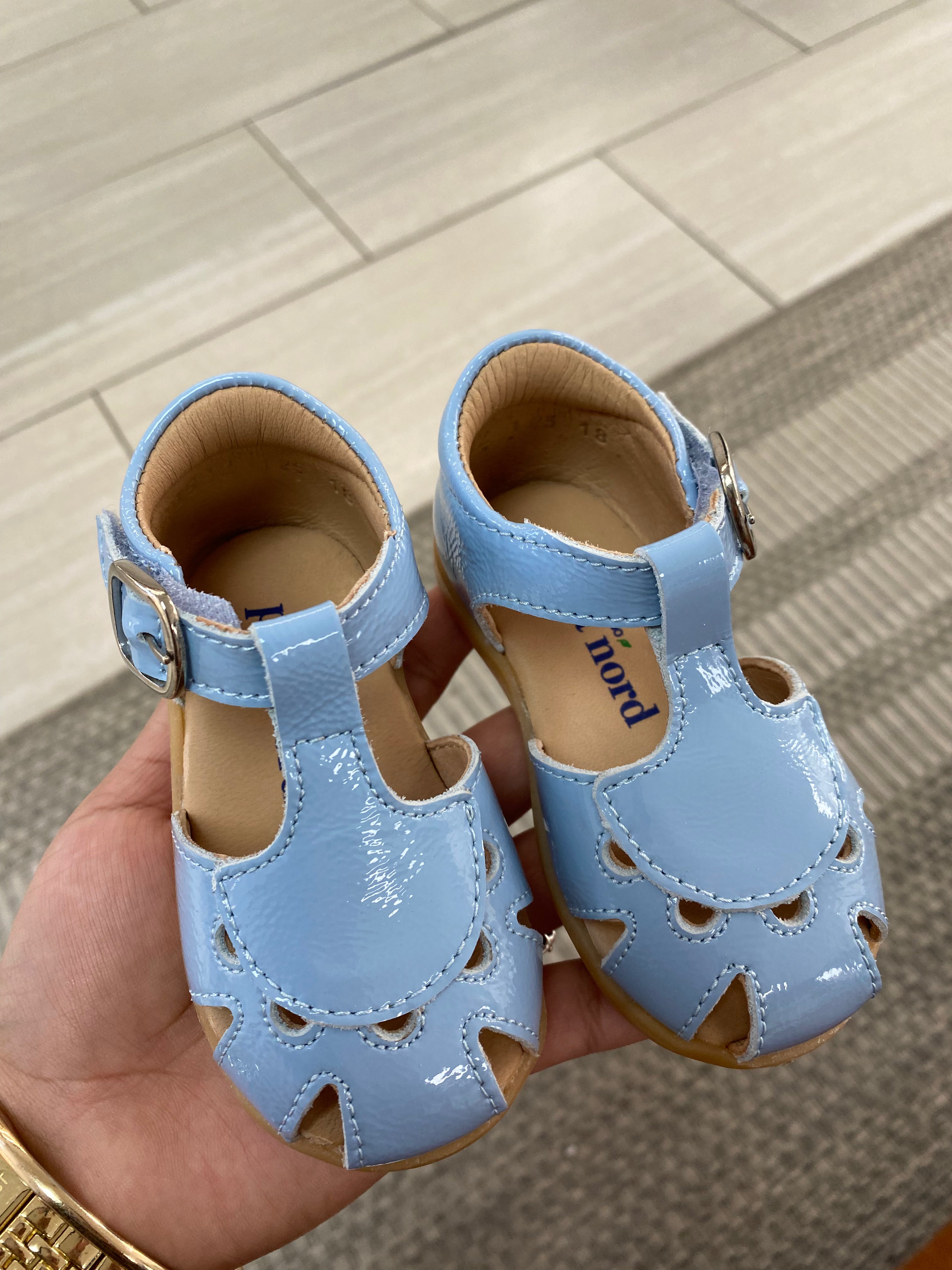 Petit Nord Cloud Patent Baby Sandals - Soft & Comfortable Leather First Walkers for Infants & Toddlers - Perfect for Outdoor Play, Beach Trips & Special Occasions