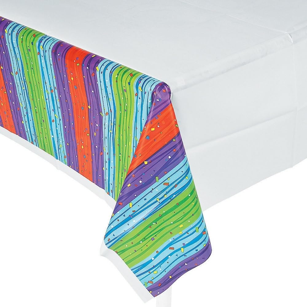 Fun Express Milestone Celebration Tablecloth - 1-Pack Premium Party Supplies for Birthdays, Anniversaries & Special Events - Perfect for Baby Showers, Graduations & Family Gatherings