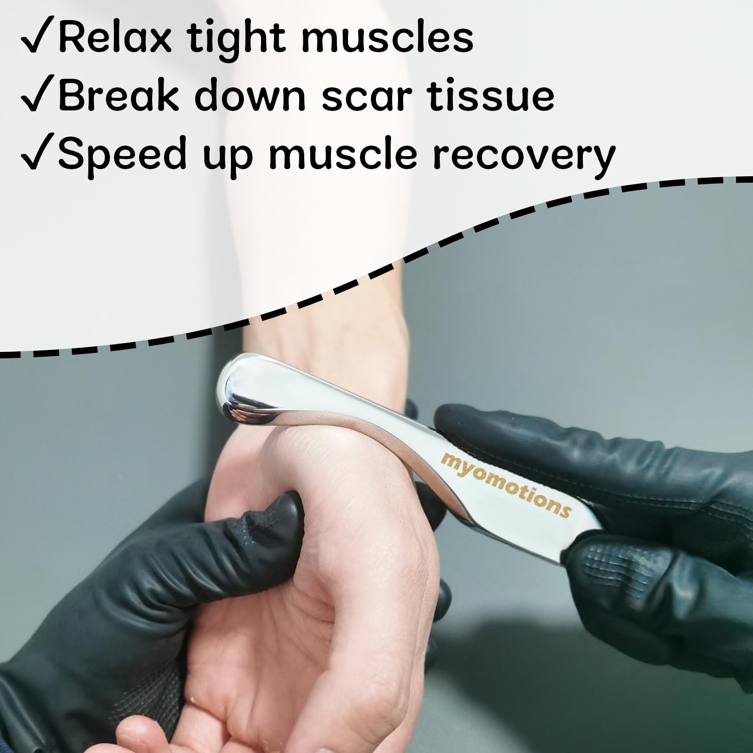 6-Piece Stainless Steel IASTM Set - Professional Muscle Scraper & Massage Tool for Deep Tissue Therapy, Myofascial Release, Pain Relief - Includes Storage Bag - Perfect for Athletes, Physical Therapists & Home Recovery