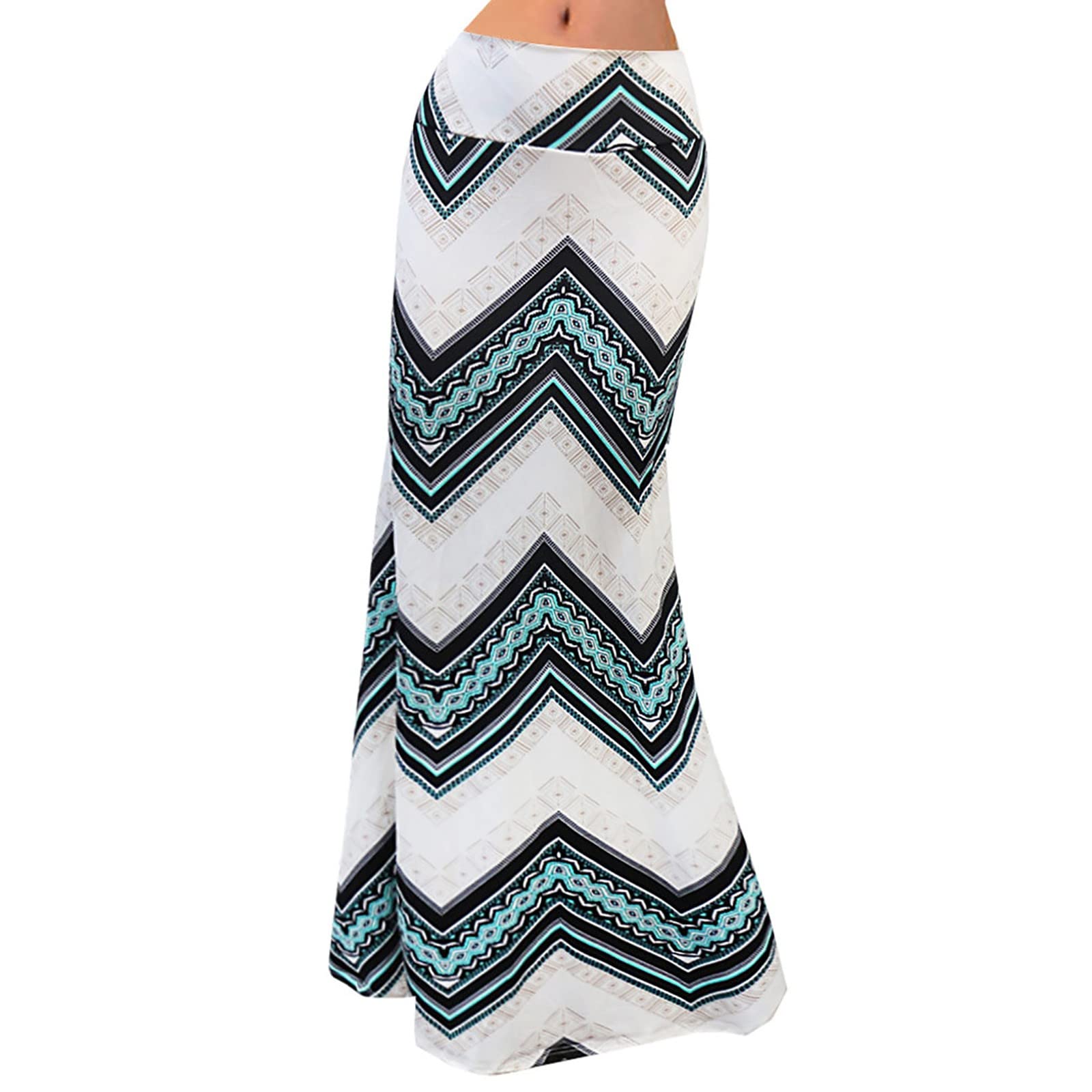 Sexy Women's Maxi Dress - Leopard & Floral Print Boho Skirt for Evening, Beach, Christmas Party | High Waisted Snake Print Skirt Gift for Women (Green, Size S) | Perfect for Date Night, Vacation & Holiday Events
