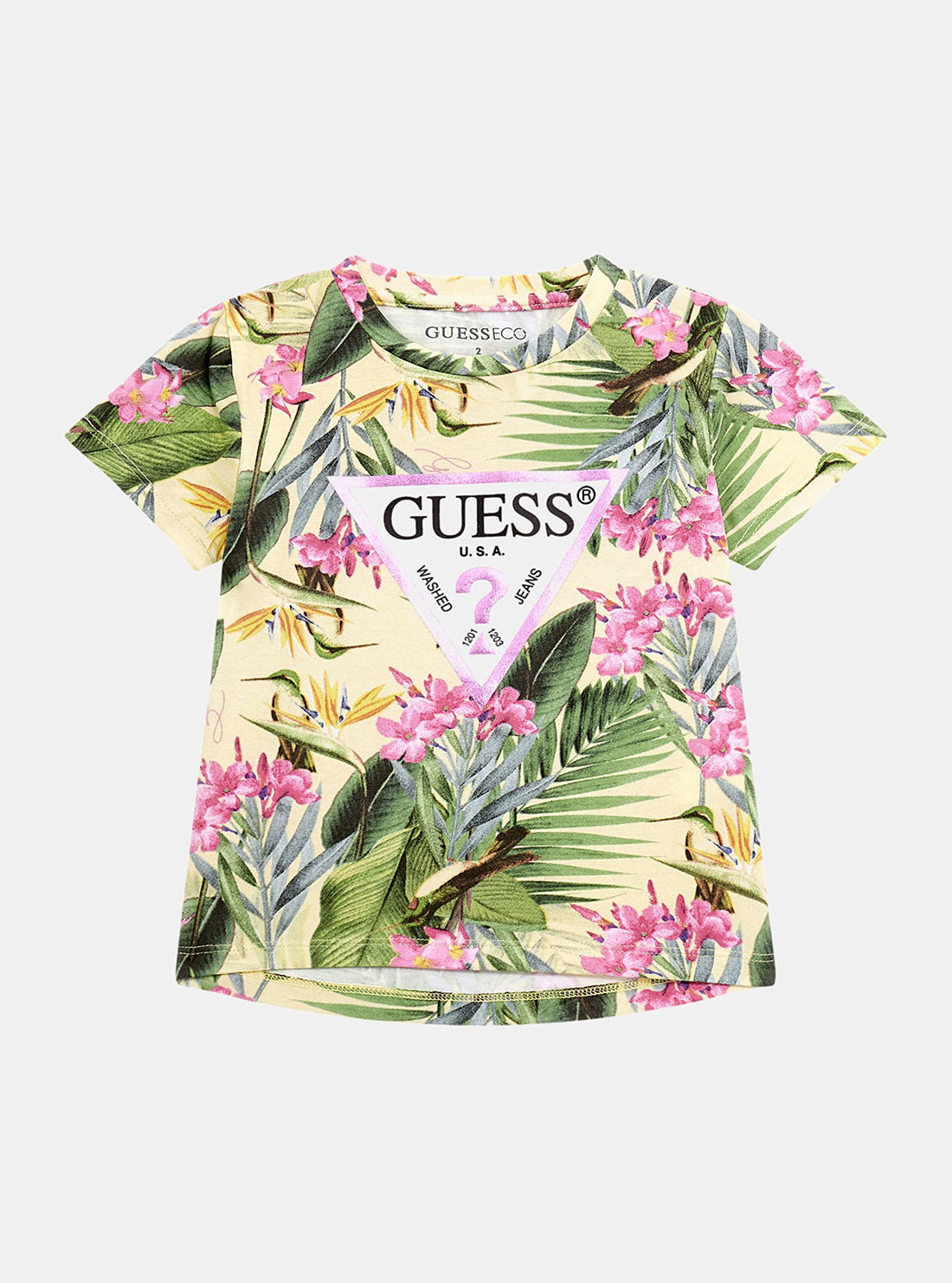 Floral Print Short Sleeve T-Shirt for Women - Soft Cotton Casual Tee (Sizes 2-7) - Perfect for Summer Outfits, Beach Vacations & Everyday Wear