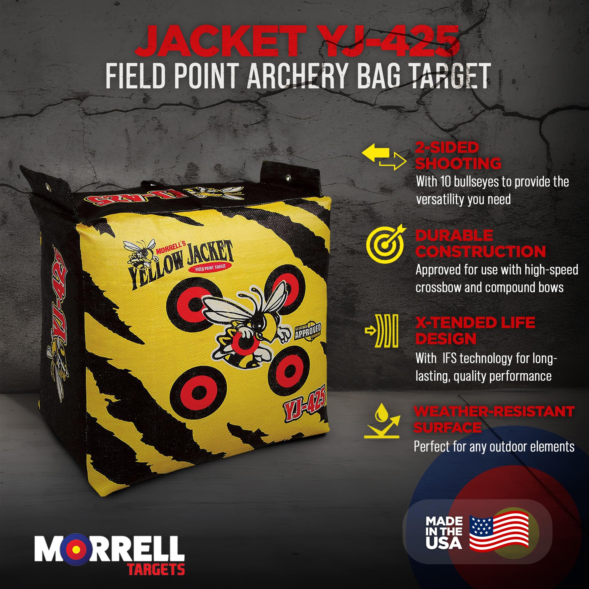 Morrell YJ-425 Archery Target Bag - 2-Sided Portable with Handle for Outdoor Practice