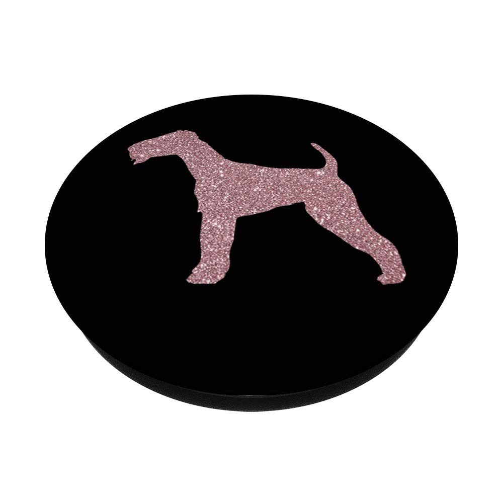 Rose Color Airedale Terrier Dog Silhouette Gift for Dog Moms - Perfect for Birthdays, Mother's Day & Pet Lover Appreciation