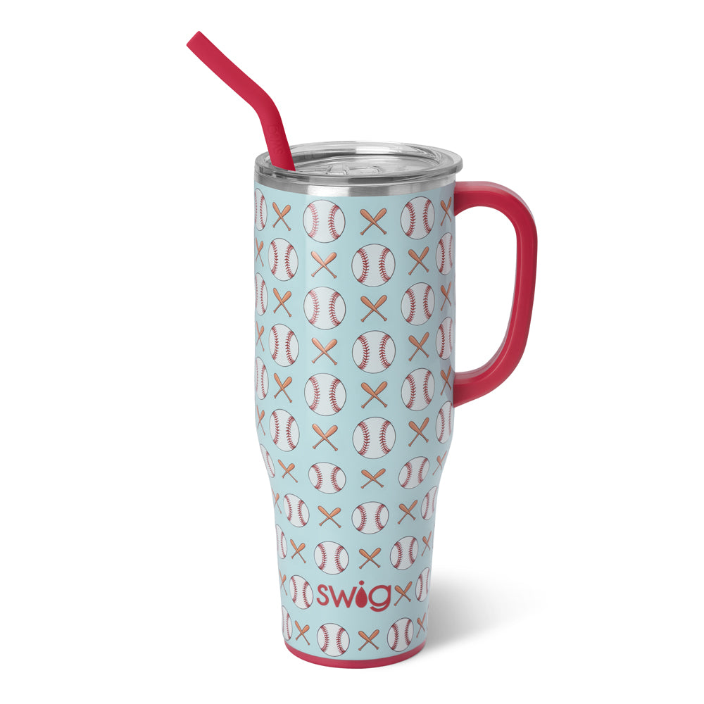 Home Run Mega Mug 40oz - Large Insulated Stainless Steel Tumbler with Lid & Straw - Perfect for Coffee, Tea, Smoothies - Great for Office, Gym, Travel & Outdoor Activities