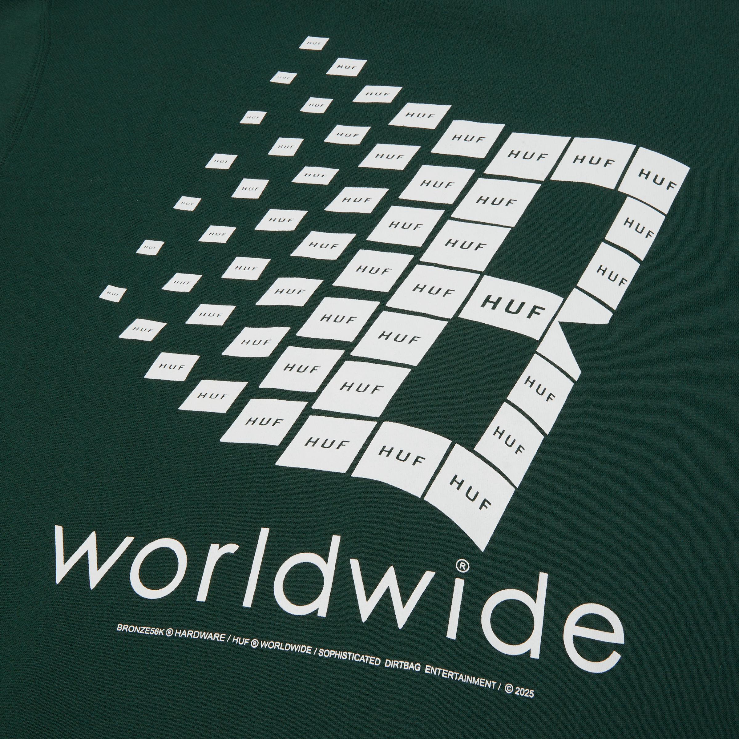 HUF x Bronze 56k Crewneck Sweatshirt - Forest Green | Streetwear Fashion for Men & Women | Perfect for Casual Wear, Skateboarding & Urban Style