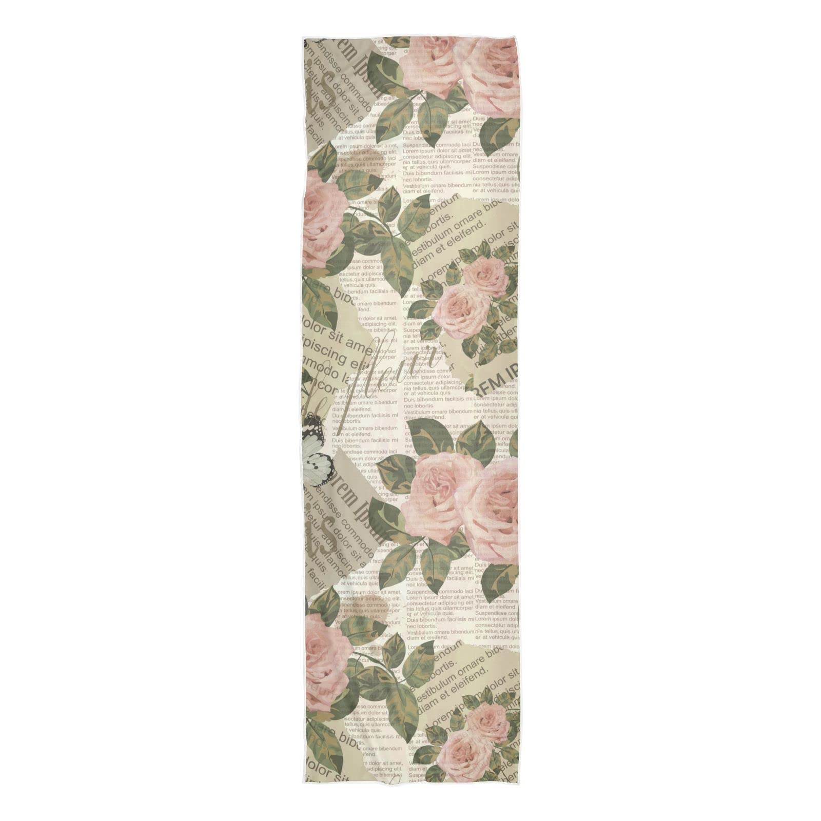 Vintage Pink Rose Newspaper Print Sports Towel - Quick Dry Cooling Workout Towel for Gym, Running & Yoga - Lightweight, Breathable & Absorbent for Sweat & Hot Weather