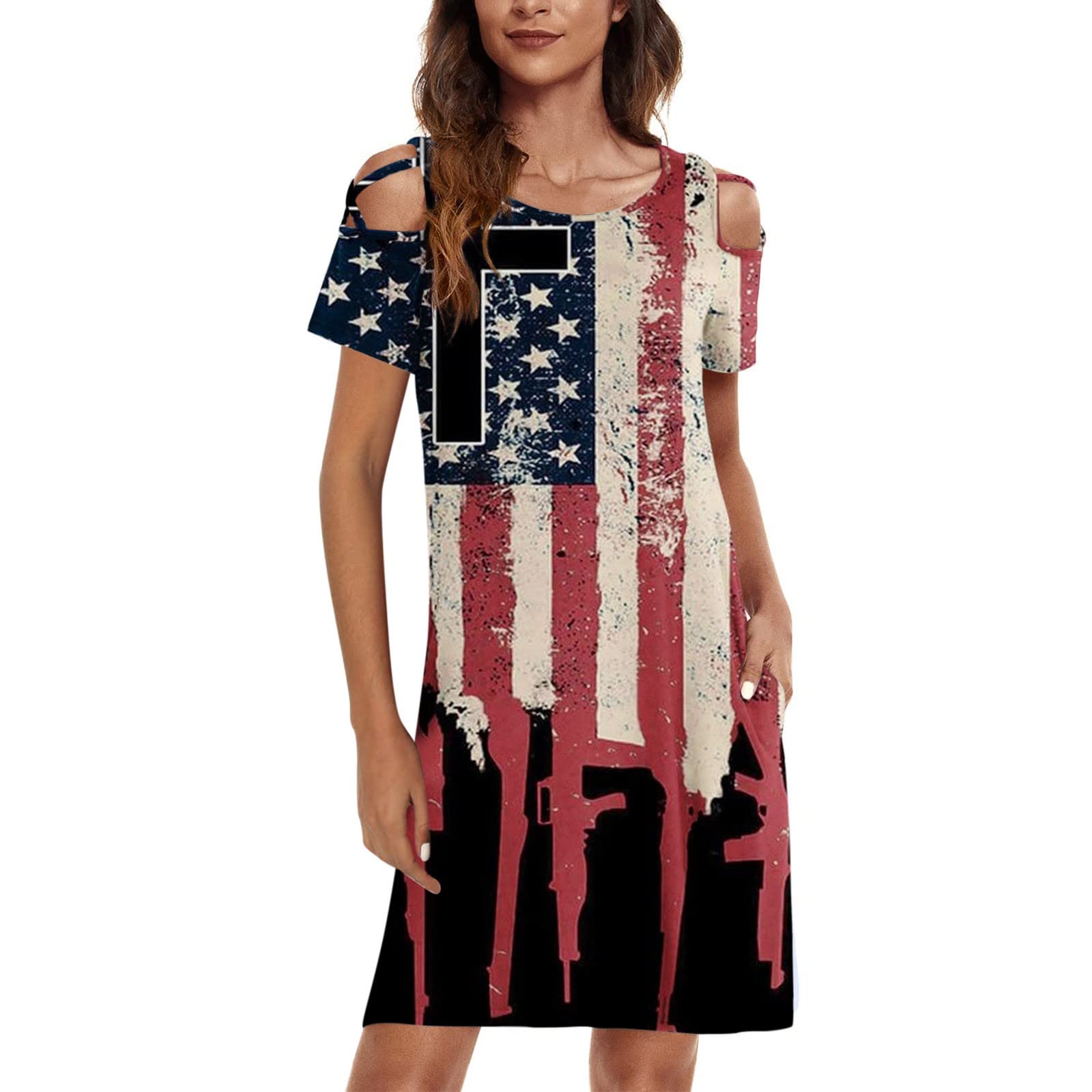 Women's Sexy Cross V-Neck Maxi Sun Dress - High Waisted Summer Casual Beach Dress for Vacations & Outdoor Parties | Perfect for Poolside, Resort Wear & Date Nights