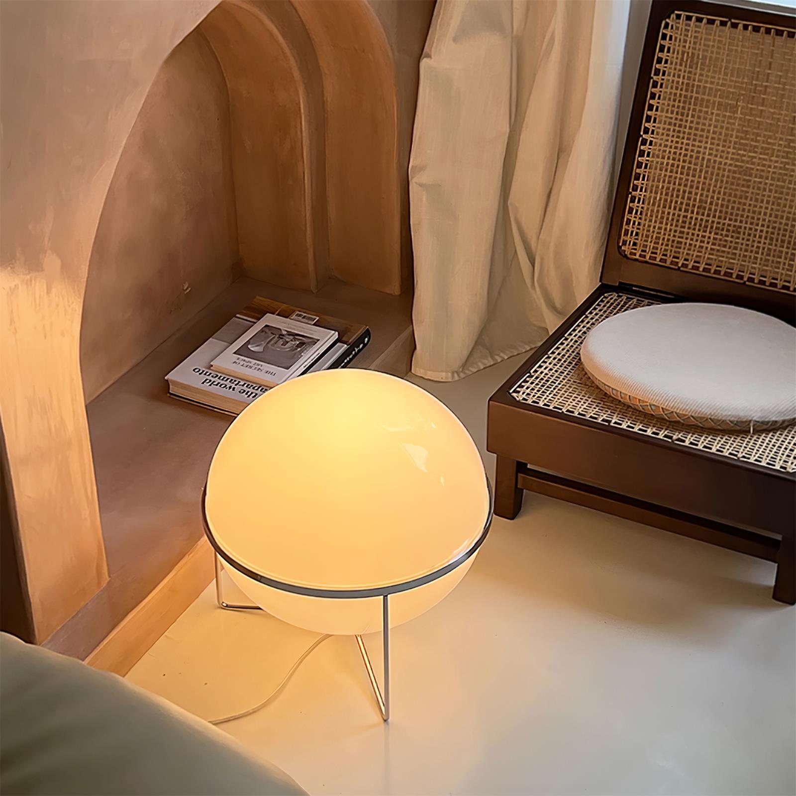 Modern Yolk Table Lamp - Egg-Shaped LED Desk Light for Bedroom, Living Room, and Office - Warm White & Adjustable Brightness - Perfect for Reading, Working, and Relaxing