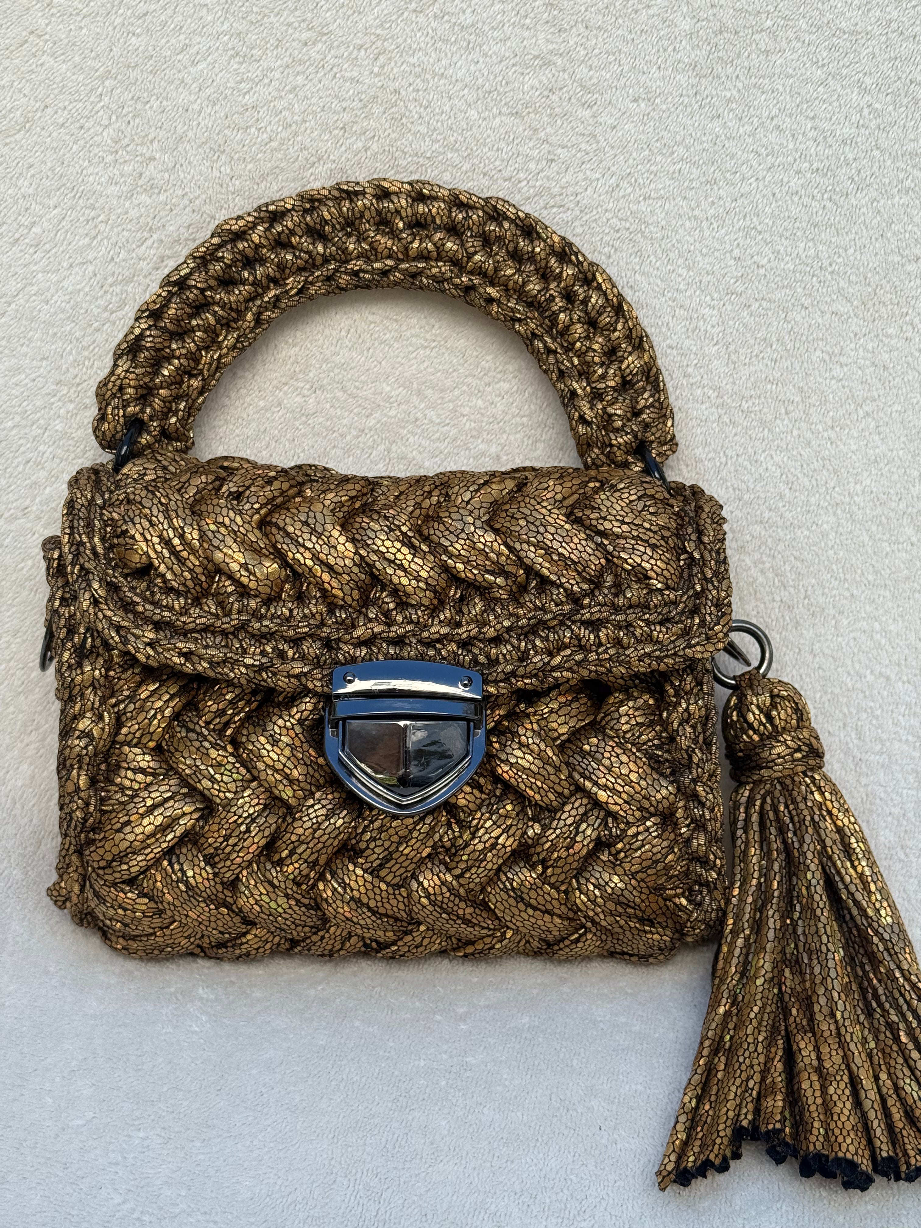 Isla Gold Iridescent Snake Print Handbag [Limited Edition] - Perfect for Evening Parties, Date Nights, and Special Occasions