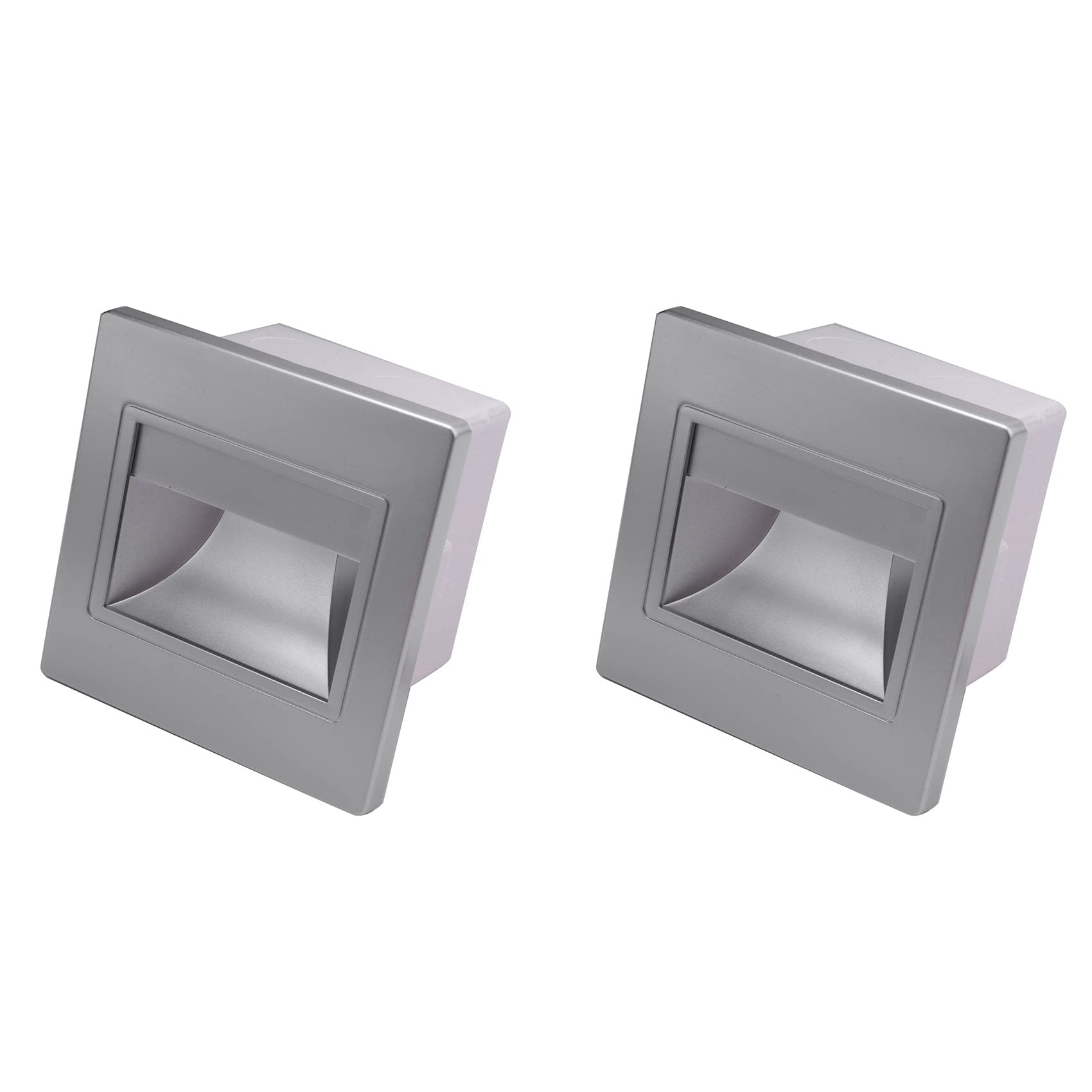 8Pcs 3W LED Recessed Step Lights for Stairs - Indoor Wall Mounted Footlights with Junction Box - Perfect for Hallway, Corridor, and Staircase Lighting