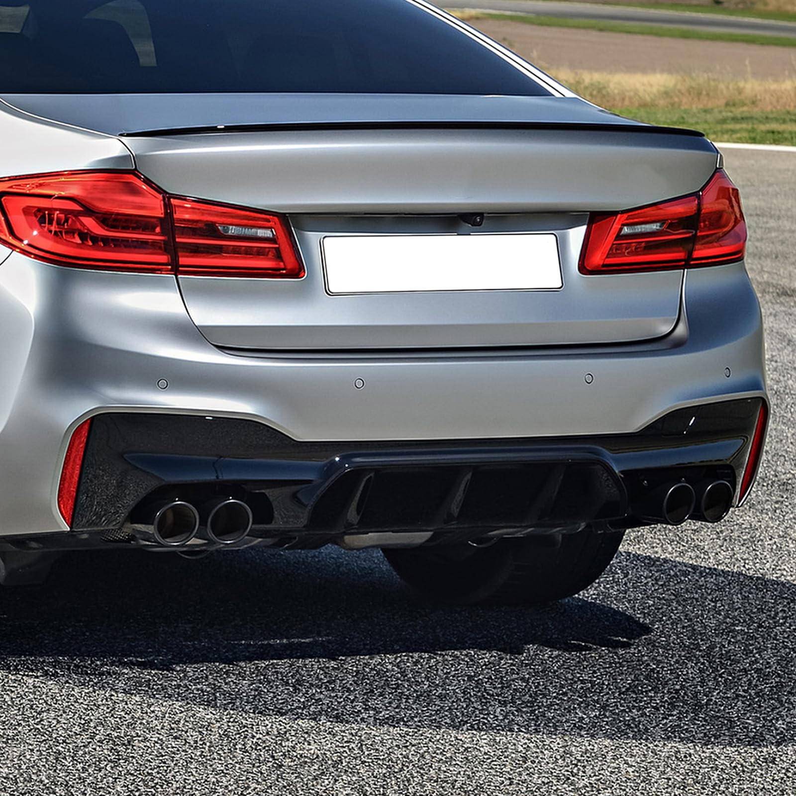 BMW 5 Series G30 G31 G38 Rear Diffuser (2017-2023) - M Sport Style Glossy Black Bumper Lip for 4-Door Sedan | Enhances Aerodynamics & Sporty Look for Street & Track Performance