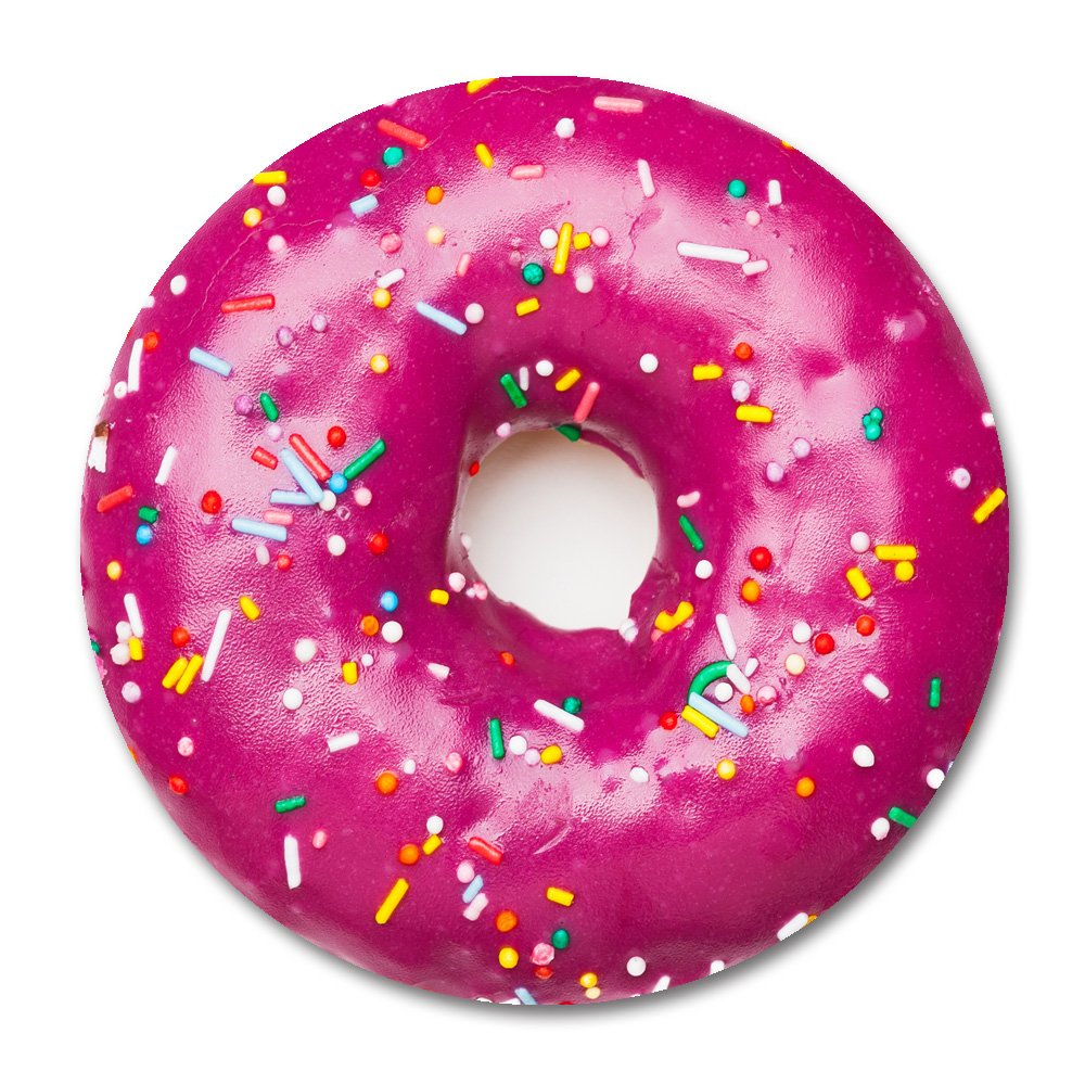 Smooffly Round Donut Mouse Pad - Non-Slip Rubber Gaming Mousepad with Purple Donut Design for PC, Laptop, Office & Home Use