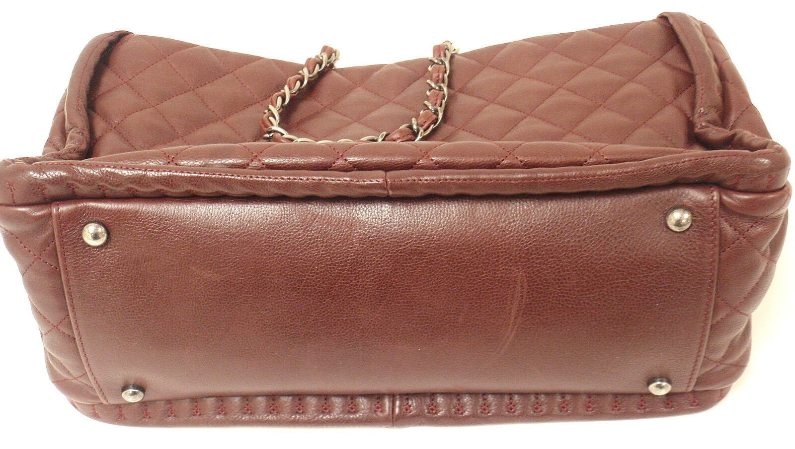 Authentic 2012 Chanel Istanbul Soft Caviar Tote Bag - Burgundy Leather Handbag for Women | Luxury Designer Purse for Work, Travel & Evening Events