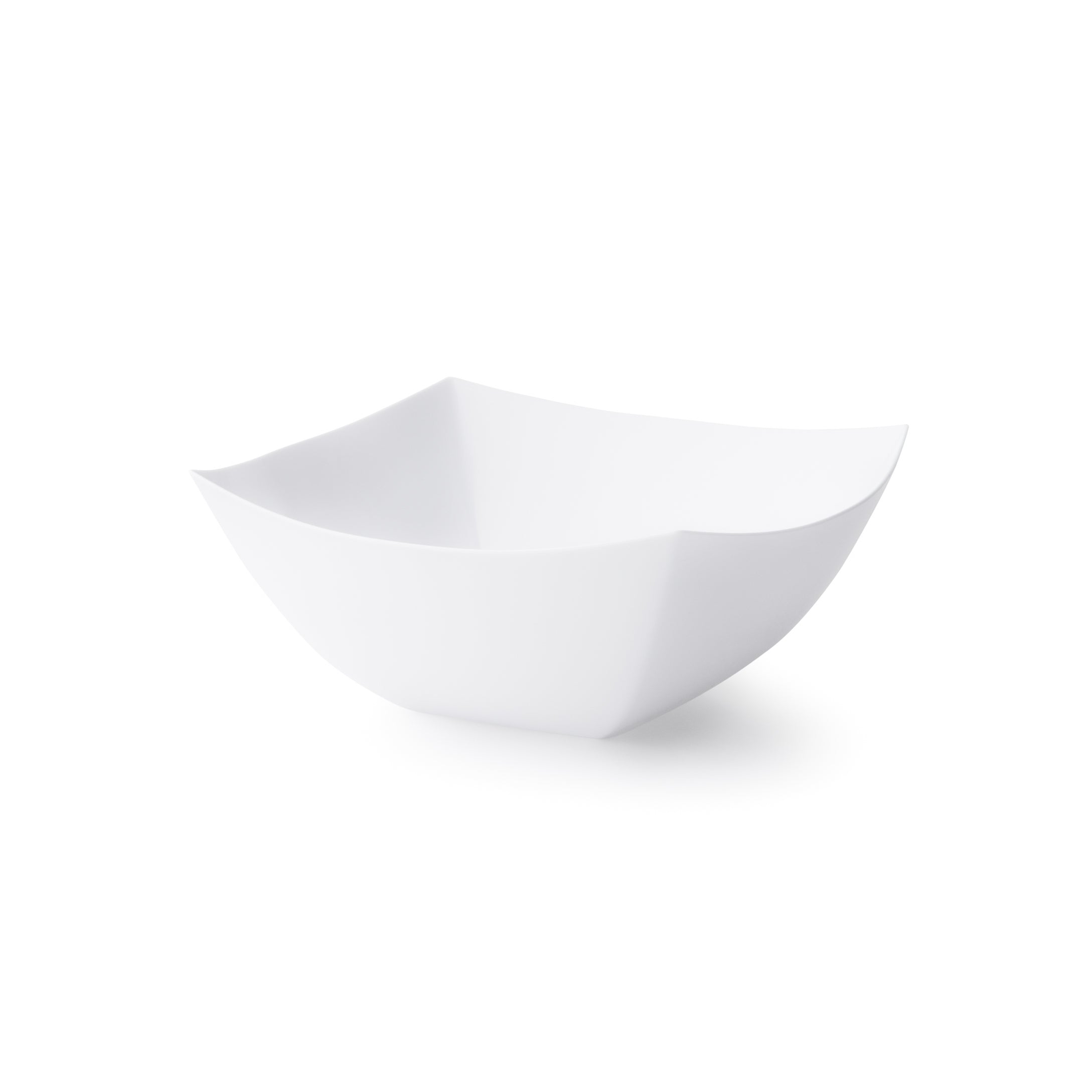 4-Pack Square Fancy White Serving Bowls - Elegant Porcelain Dishware for Salads, Desserts, Parties & Home Decor | Durable & Stylish Kitchenware