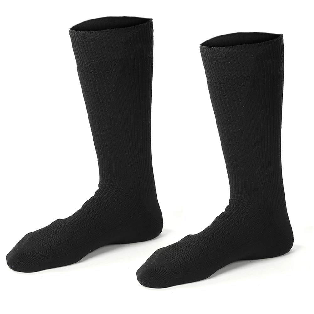 Annadue Electric Heated Socks for Men & Women - Battery Powered Winter Warm Socks with Carbon Fabric Silk Heating - Soft & Comfortable Thick Thermal Socks (Powered by 2 AA Batteries) - Perfect for Skiing, Hiking, and Cold Weather Outdoor Activities