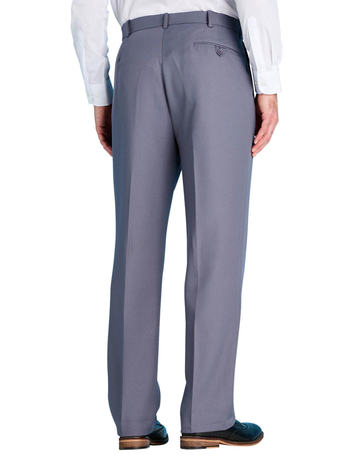 Men's Stretch Waist Formal Work Pants - Comfortable Dress Slacks with Hidden Elastic Waistband | Perfect for Office, Business Meetings & Professional Occasions