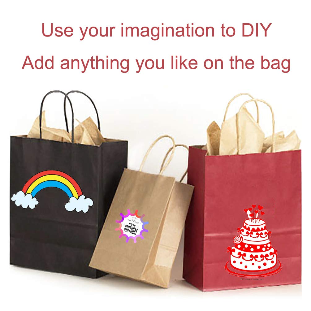 AZOWA 25-Pack Medium Kraft Paper Gift Bags with Handles - 9.8 x 7.5 x 3.9 Inches, Light Purple - Eco-Friendly Party Favor Bags for Birthday, Wedding, Baby Shower & Holiday Gifts