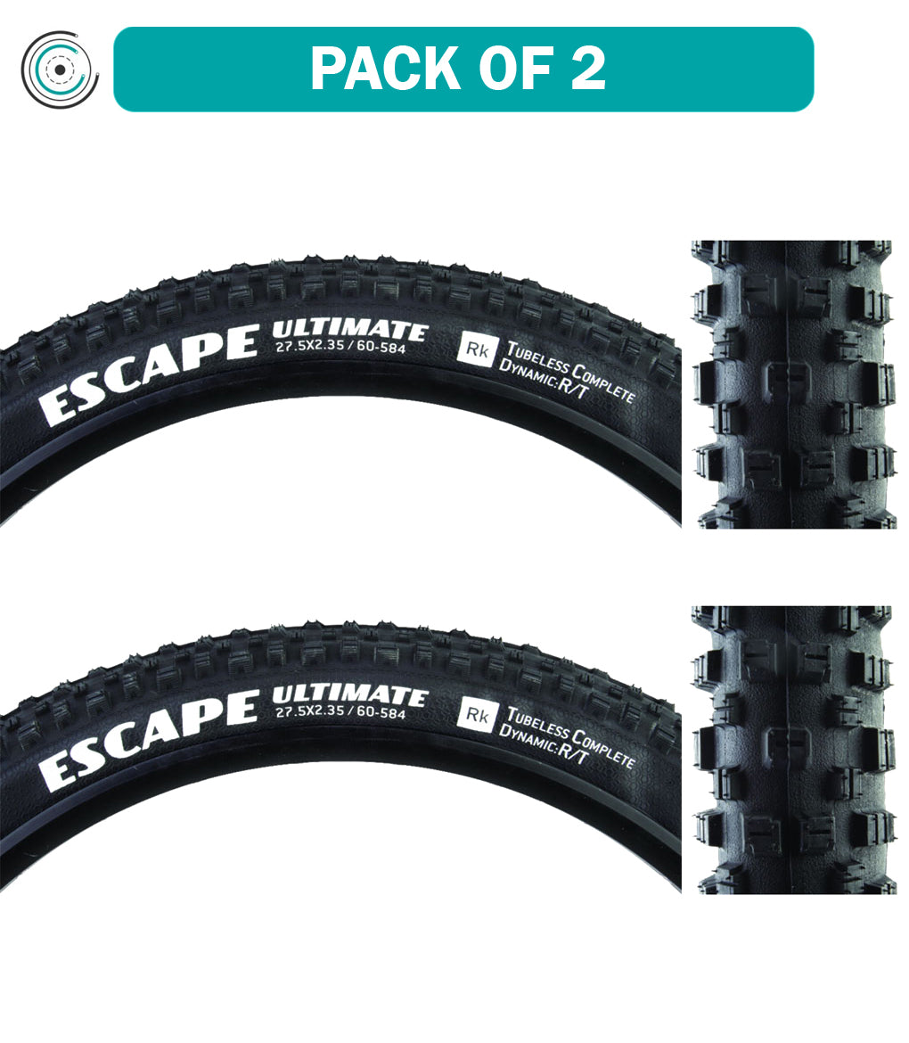 Goodyear Escape Ultimate Tubeless Folding Bike Tires - 2 Pack, 27.5x2.35, Black - Perfect for EBikes, Mountain Biking & Commuting