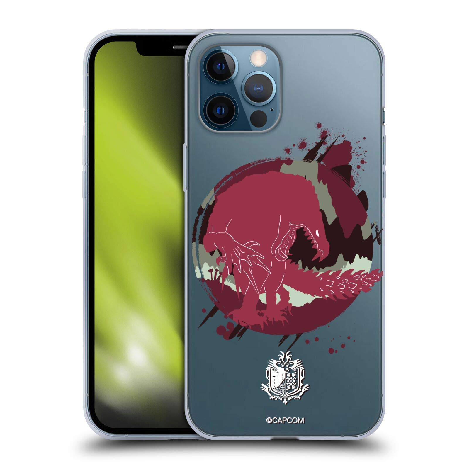 Officially Licensed Monster Hunter World Odogaron Silhouette Soft Gel Case for Apple iPhone 12 Pro Max - Durable Protection & Stylish Gaming Design - Perfect for Fans & Everyday Use