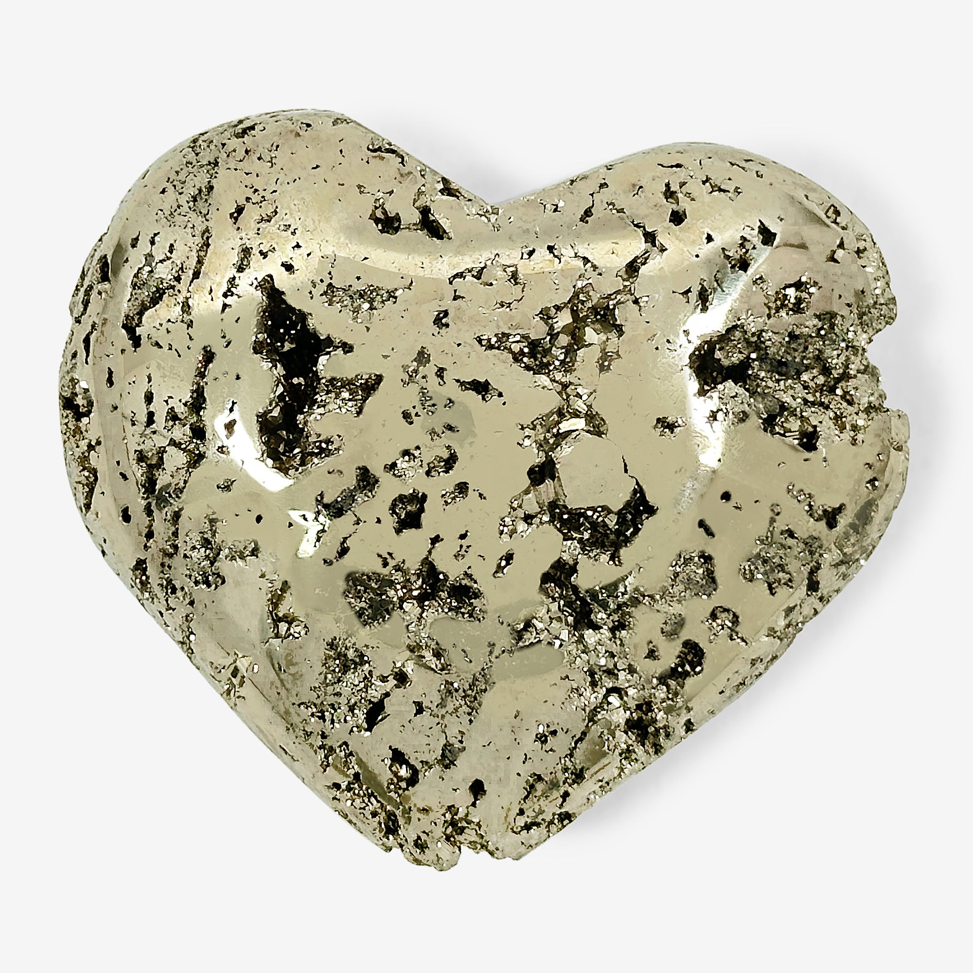 Natural Pyrite Crystal Gemstone Hand Carved Heart Shape - Healing Stone for Love & Protection | Perfect for Jewelry Making, Meditation & Home Decor