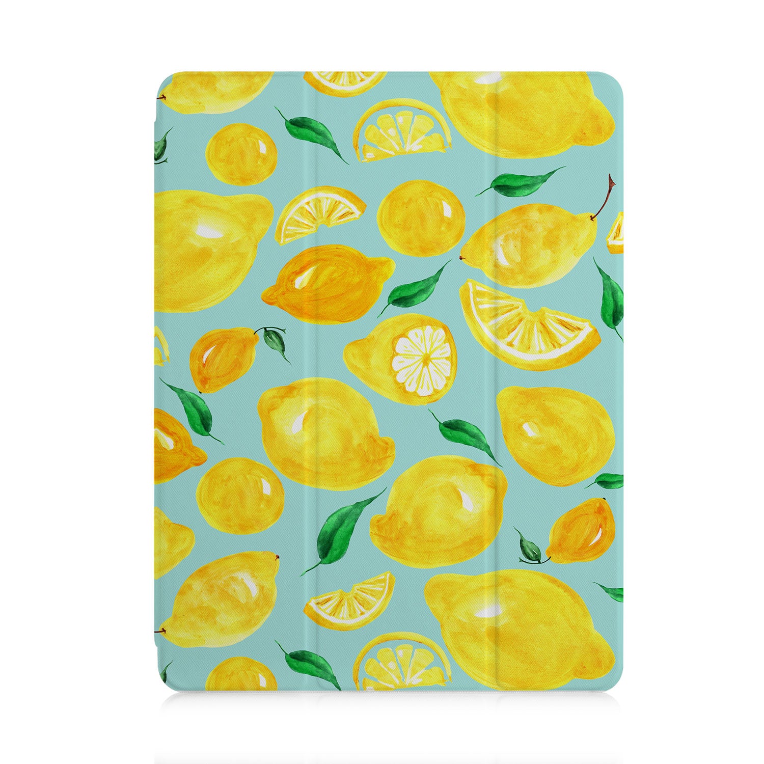 Premium iPad Trifold Case with Fruit Design - Slim Protective Cover for iPad 6th/7th/8th/9th Gen - Perfect for Work, School & Travel