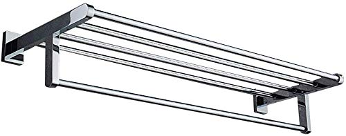 Double Layer Copper Chrome Towel Rail Rack - Wall Mounted Bathroom Storage Organizer for Towels, Robes & Accessories | Space Saving Durable Design for Small Bathrooms & Laundry Rooms