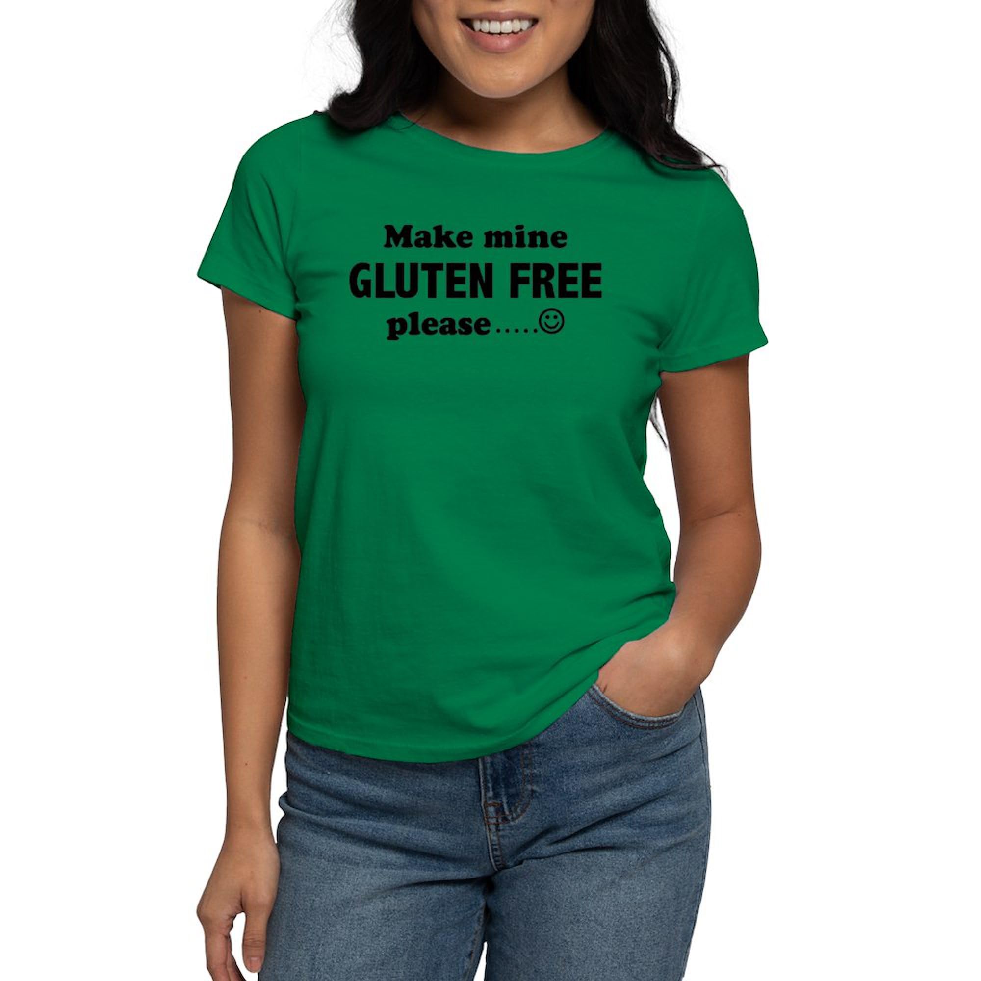 Gluten Free Women's Dark Cotton T-Shirt - Comfortable & Stylish for Everyday Wear, Casual Outings & Workouts