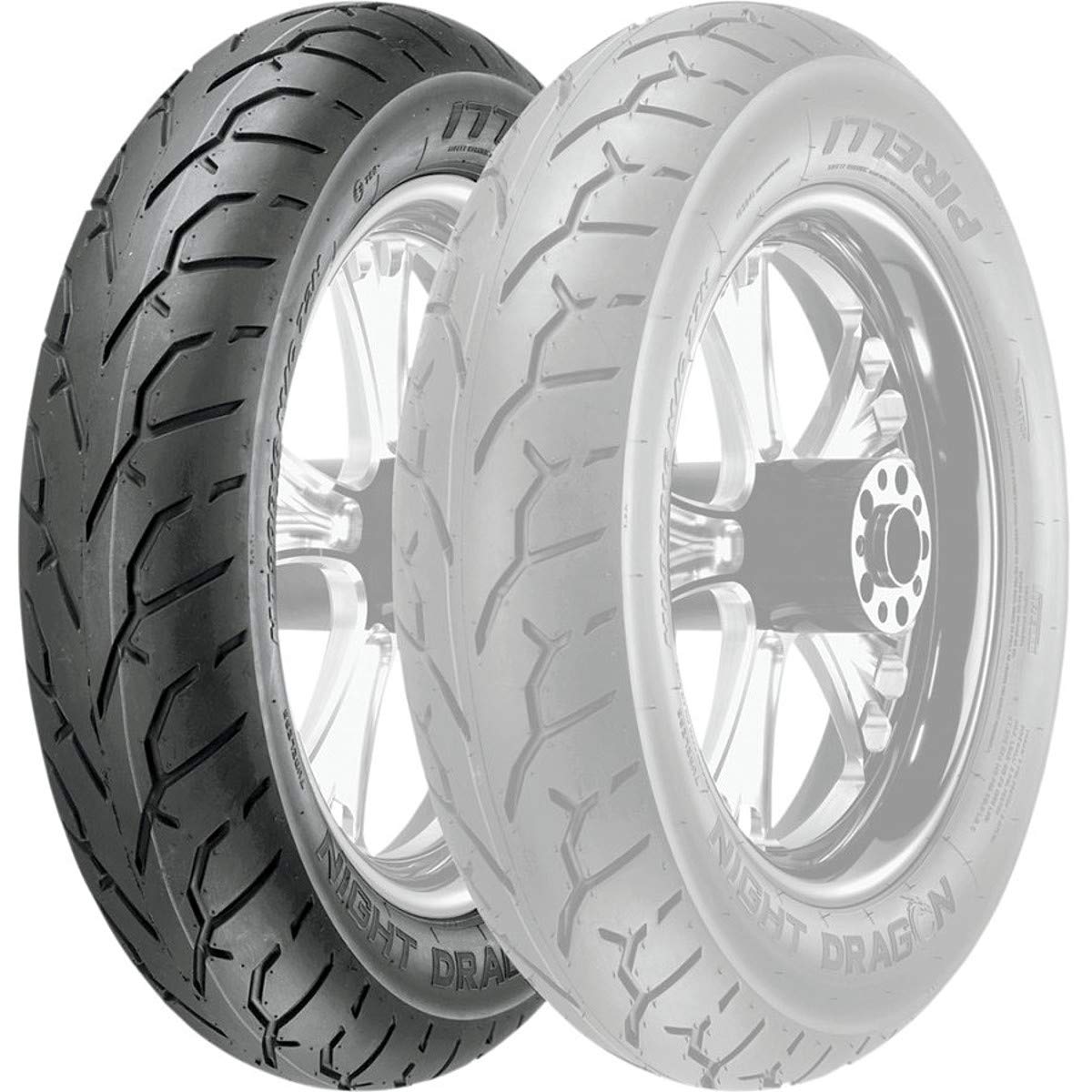 Pirelli Night Dragon 130/90B16 Motorcycle Tire - Reinforced Front Tire for Harley Davidson & Cruisers (2211600) - Perfect for Night Riding & Long-Distance Cruising