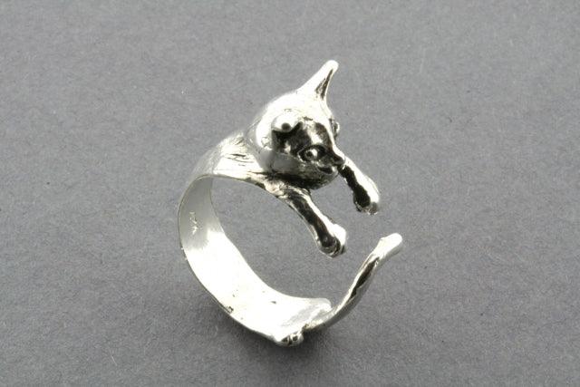 Stylish Sterling Silver Kitten Ring for Women - Perfect Gift for Cat Lovers, Everyday Wear & Special Occasions