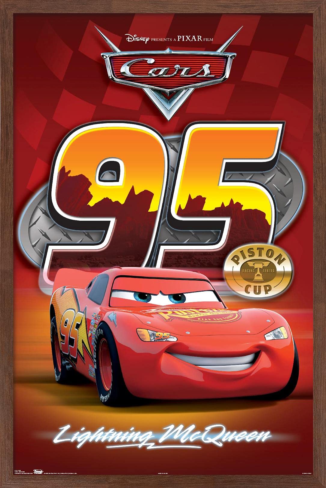 Disney Pixar Cars Lightning McQueen Wall Poster - 22.375