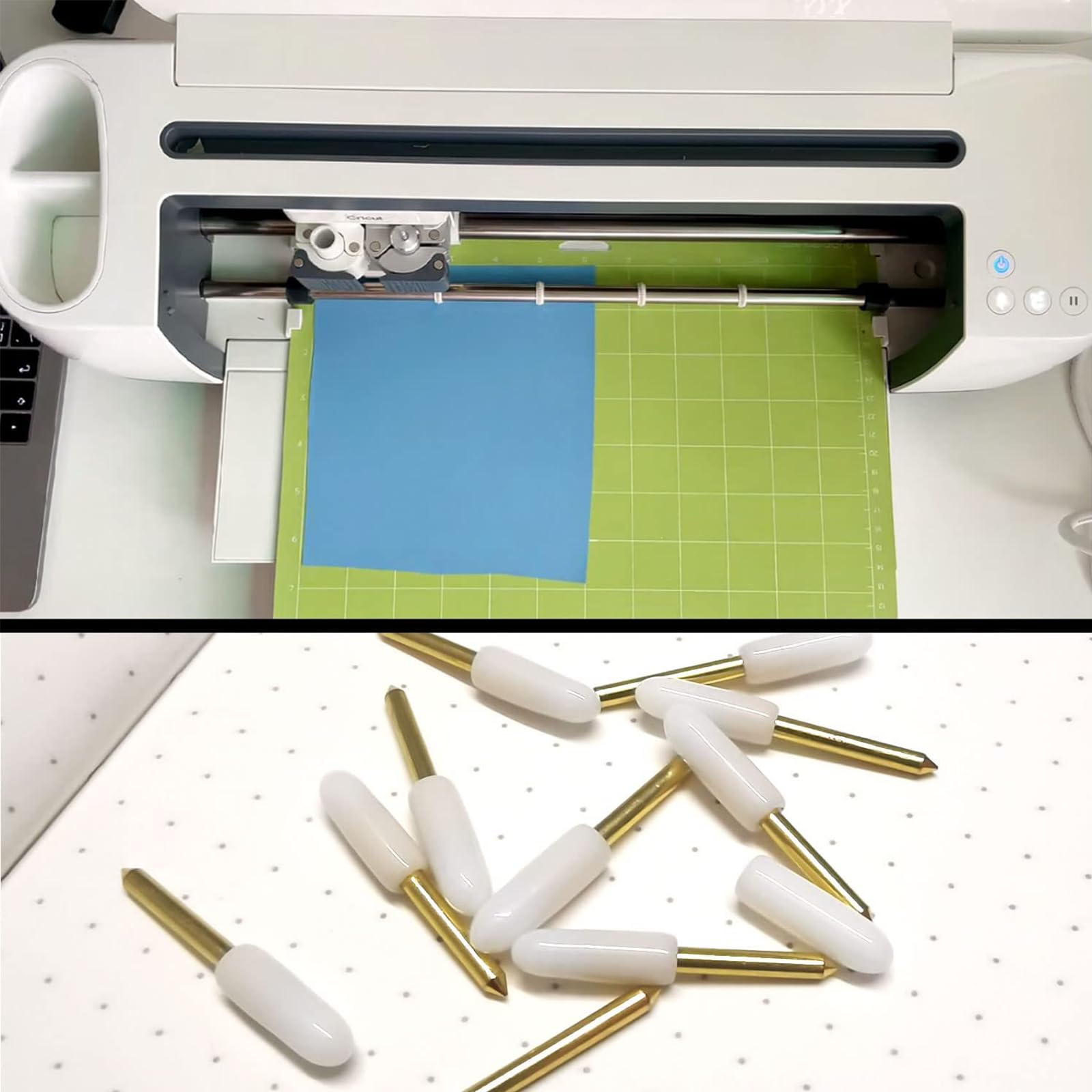 30-Pack Premium Fine Point Replacement Blades for Cricut Explore Air/Air 2/Air 3/Maker/Maker 3/Venture - Compatible with Vinyl, Cardstock, Faux Leather, Adhesive Foil & Vellum - Perfect for DIY Crafts, Scrapbooking & Home Decor Projects
