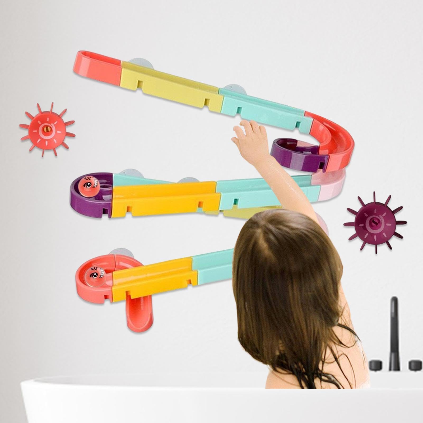 Interactive Duck Slide Bath Toy - Fun Shower Game & Educational Bathtub Slide for Kids | Perfect for Boys & Girls Bath Time Play & Learning