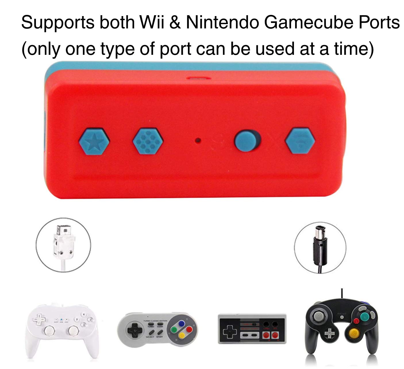 Wireless Bluetooth Controller Adapter for Nintendo Switch & PC - Compatible with Gamecube & Wii Controllers - Perfect for Gaming Setup