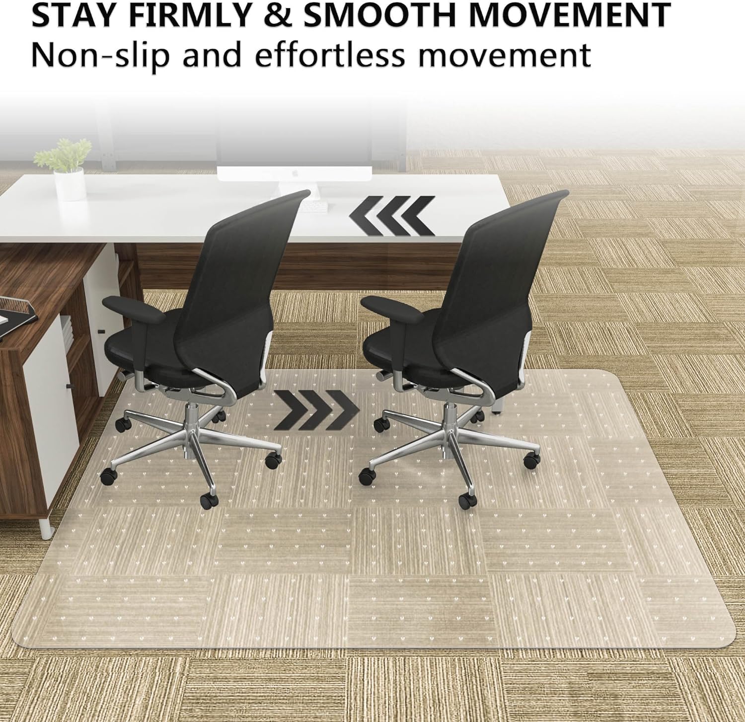 Large Office Chair Mat for Low Pile Carpet - 35