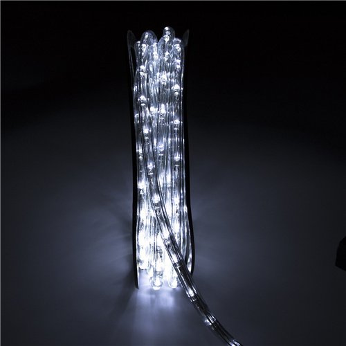 Waterproof LED Rope Lights Outdoor - 100FT/30M Cold White String Lights with 1080 LEDs for Patio, Garden, Pool & Holiday Decorations
