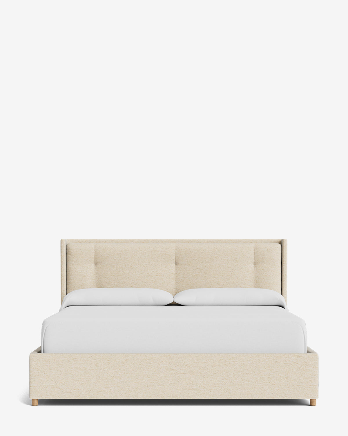 Low Profile Ria Bed Frame with Minimalist Headboard - Perfect for Small Spaces, Modern Bedrooms & Studio Apartments