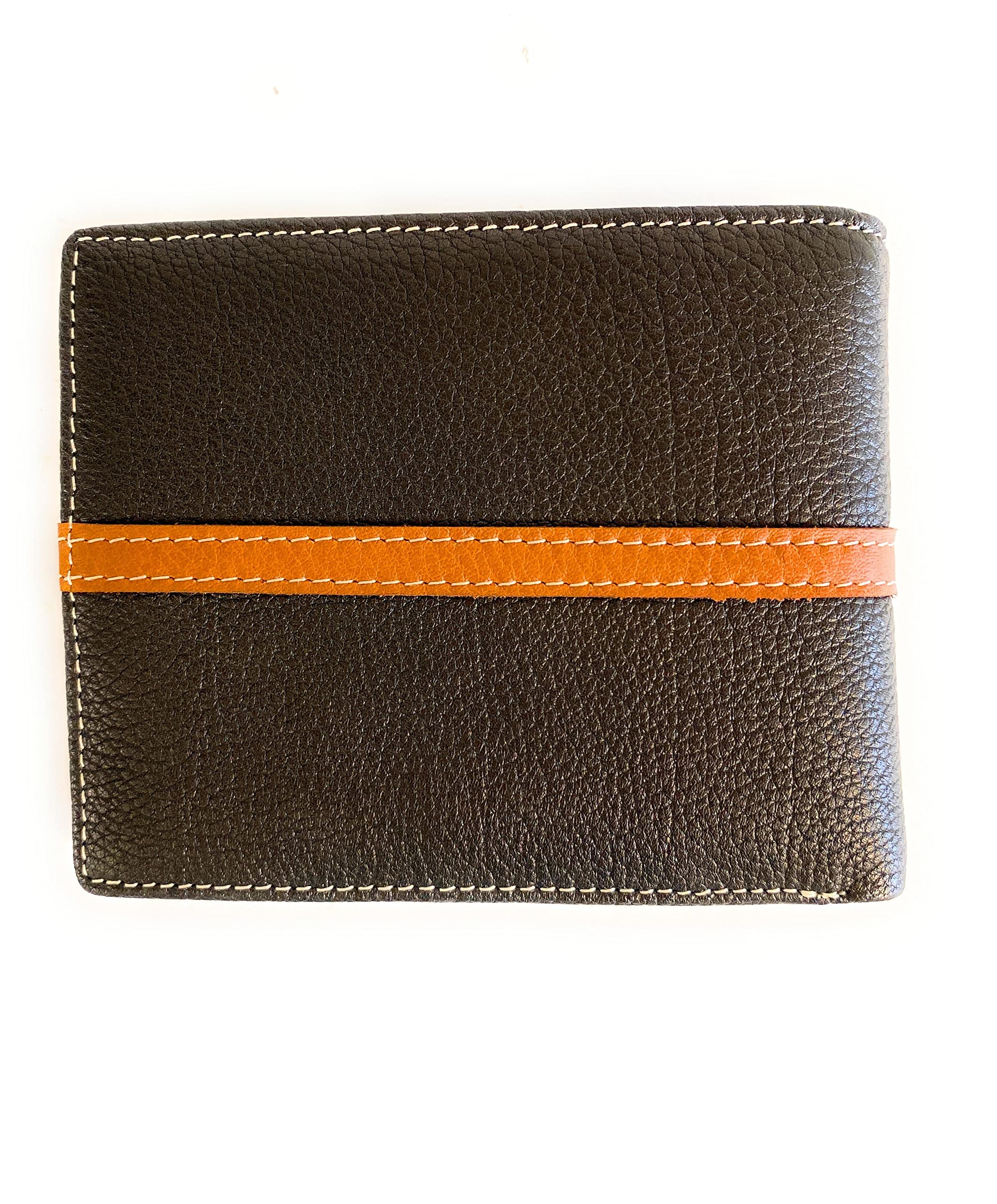 Lonestar Concho Genuine Leather Bi-fold Wallet for Men - Black & Brown Western Style Cowboy Wallet - Perfect for Everyday Use, Travel, and Gifts
