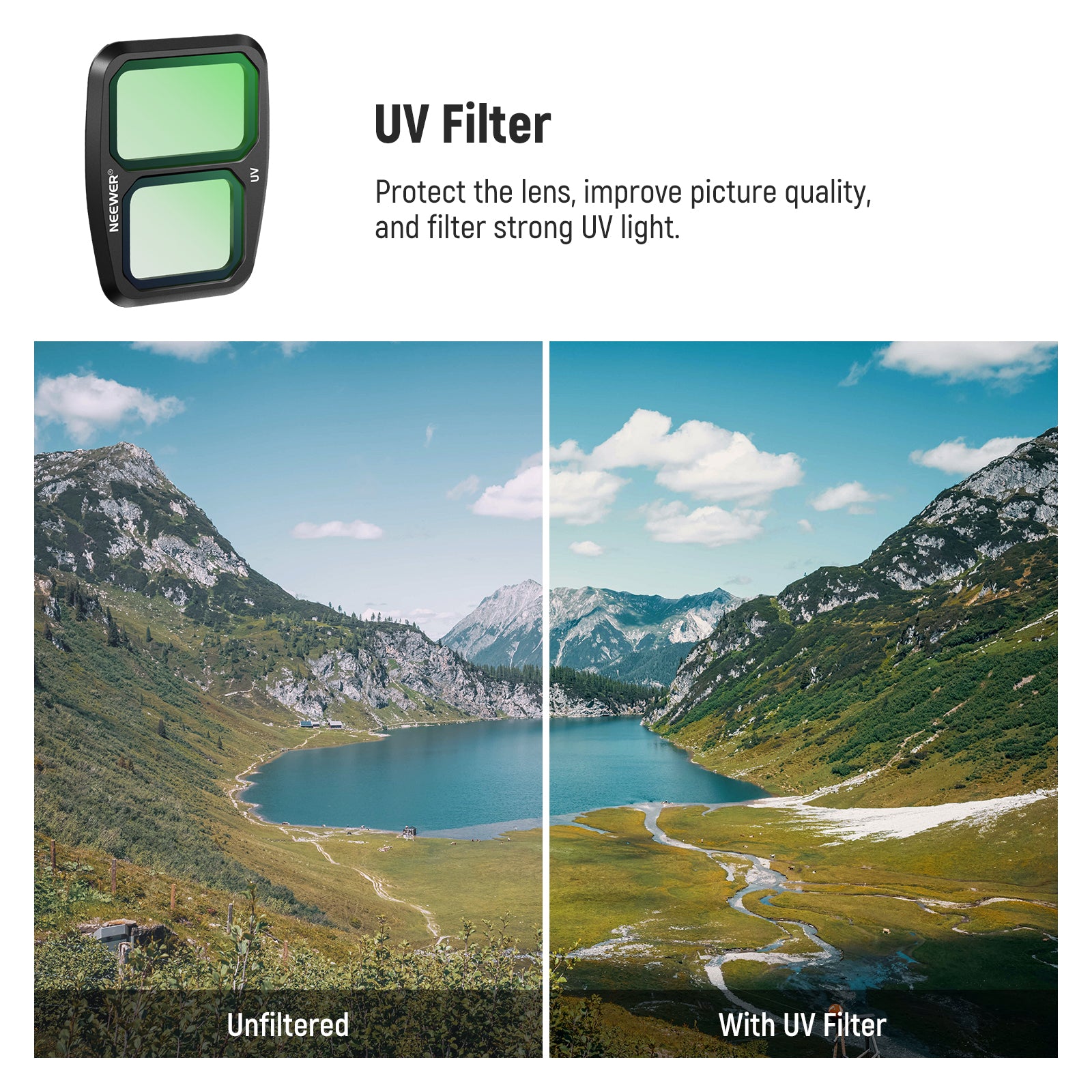 NEEWER FL A25 6-Pack ND/CPL/UV Filter Kit for DJI Air 3 Drone - Perfect for Aerial Photography, Videography & Cinematic Shots