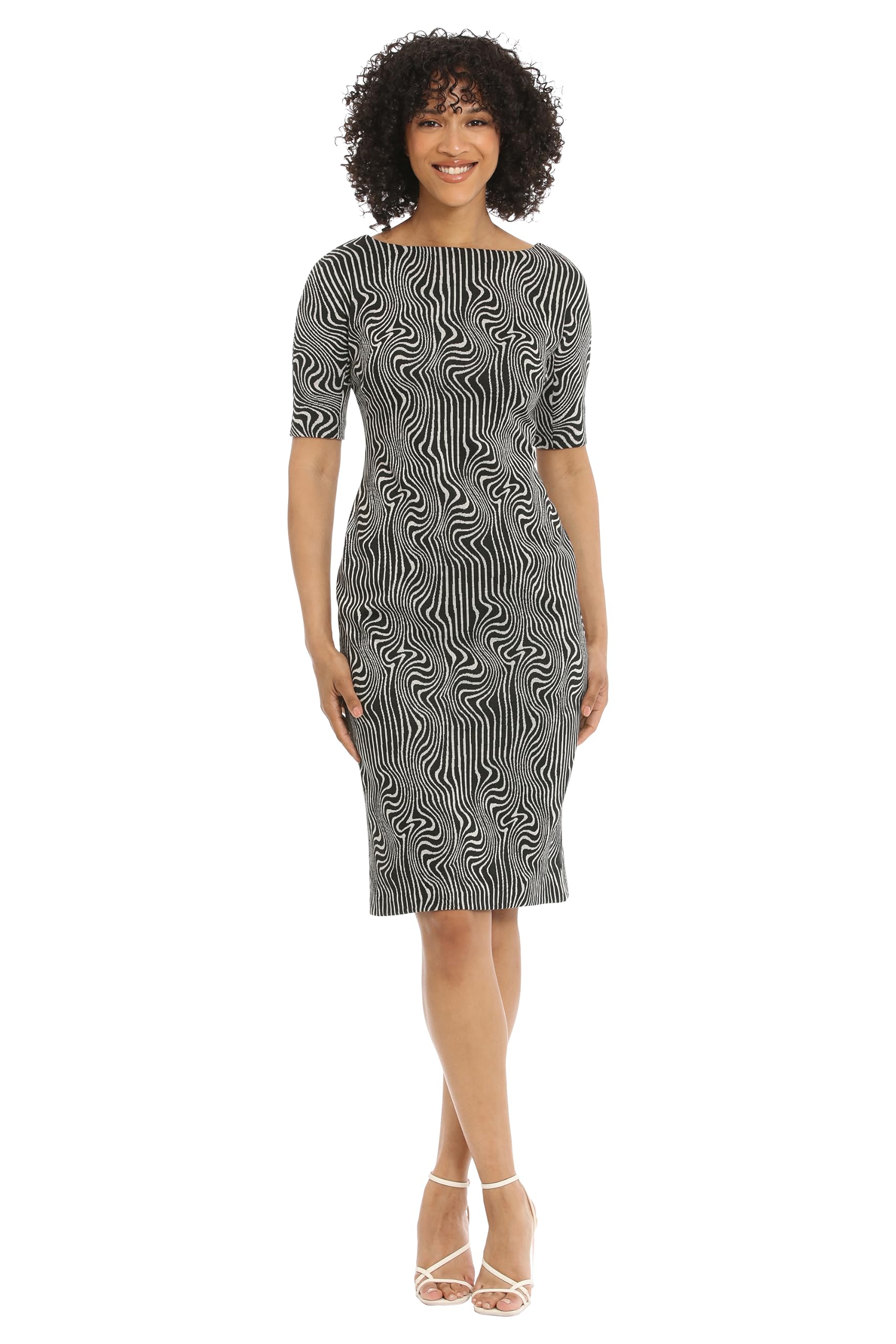 Maggy London Women's Sophisticated Arch Shoulder Sheath Dress - Professional Office Workwear for Career Women | Perfect for Business Meetings, Corporate Events & Formal Work Attire