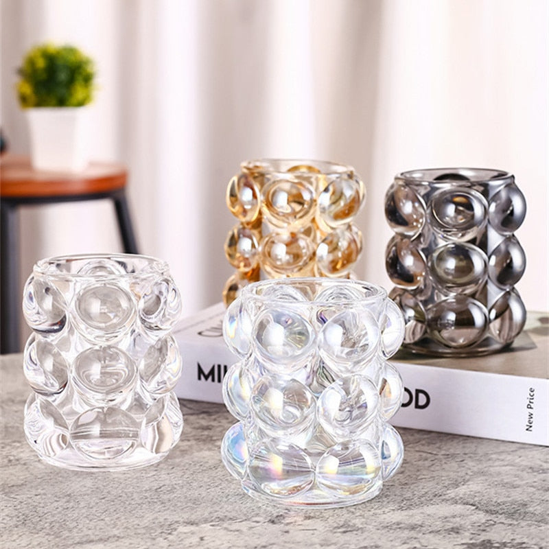 Stylish Bubble Cup Glass Desktop Organizer - Premium Office & Home Desk Accessory for Pens, Pencils, Makeup Brushes - Perfect for Work, Study & Vanity Organization
