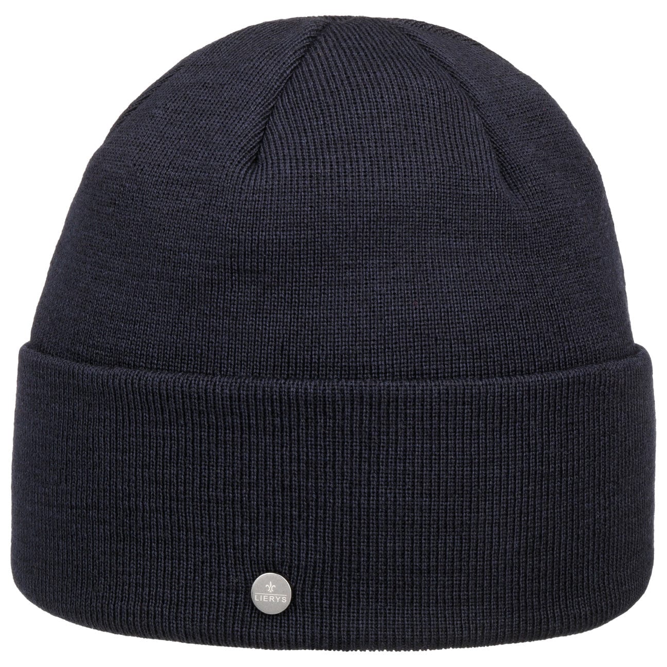 Lierys GOTS Certified Merino Wool Knit Hat with Foldable Cuff - Warm Winter Beanie for Outdoor Activities, Skiing & Hiking