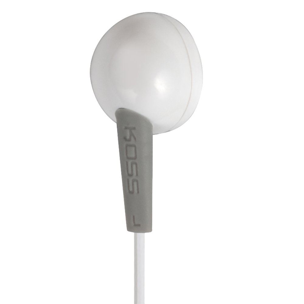 Koss 187197 Keb6i White In-Ear Headphones - Noise Isolating Earbuds for Running, Gym Workouts & Travel