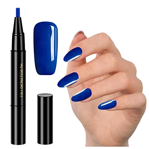 20 Colors Step Nail Gel Pen Set - 3 in 1 Nail Polish, Base & Top Coat - No Wipe Gel for DIY Manicure - 2ml Nail Art Kit with Rhinestones & Tools - Perfect for Home Salon, Party Nails & Gift Giving (Size K, One Size)
