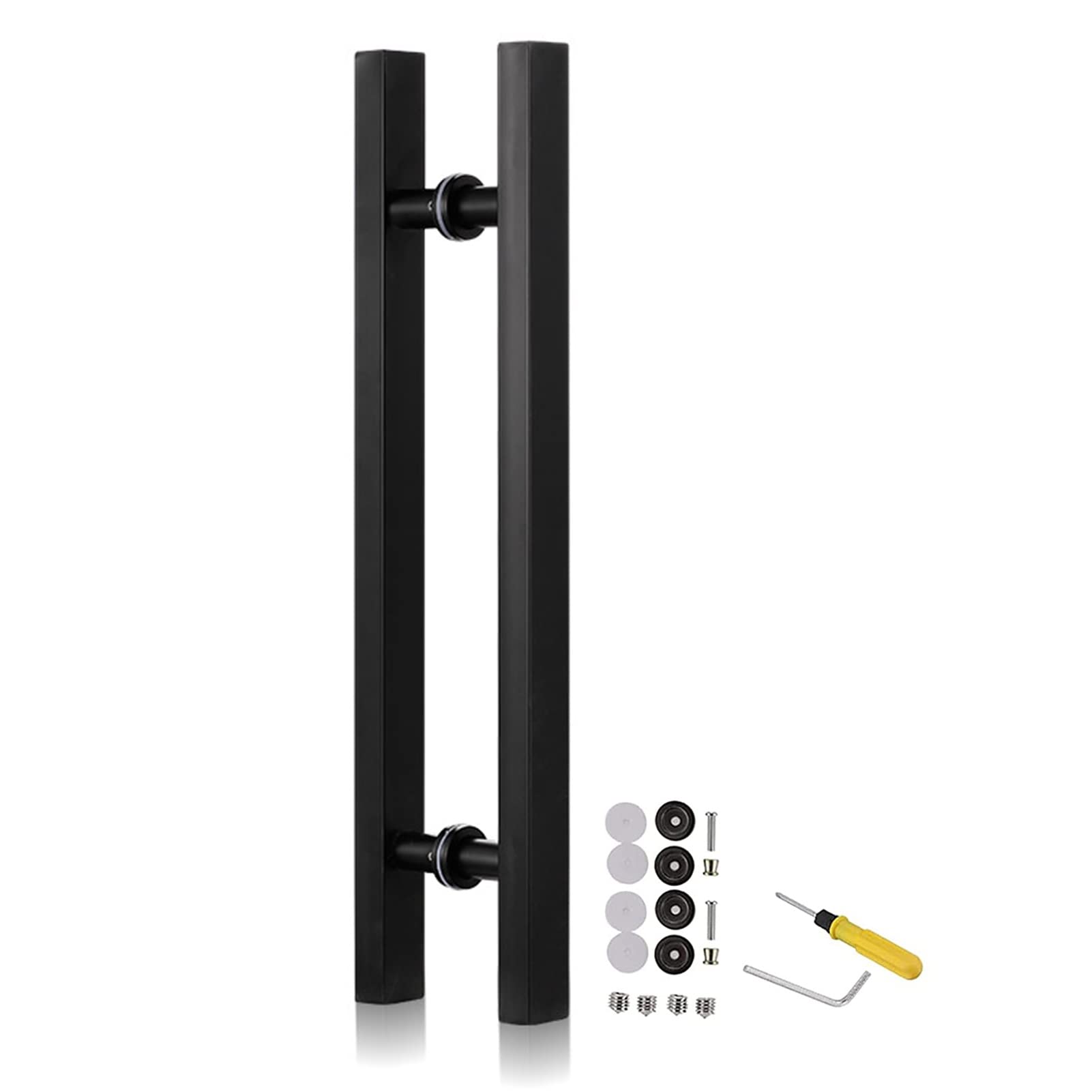 Modern Sliding Door Handles Set - Double Sided Barn Door Pull with Screws for Shower, Wood Gate & Push Bar - Perfect for Barn, Home, Bank, Garage & Shop Doors - Easy Installation & Durable Design