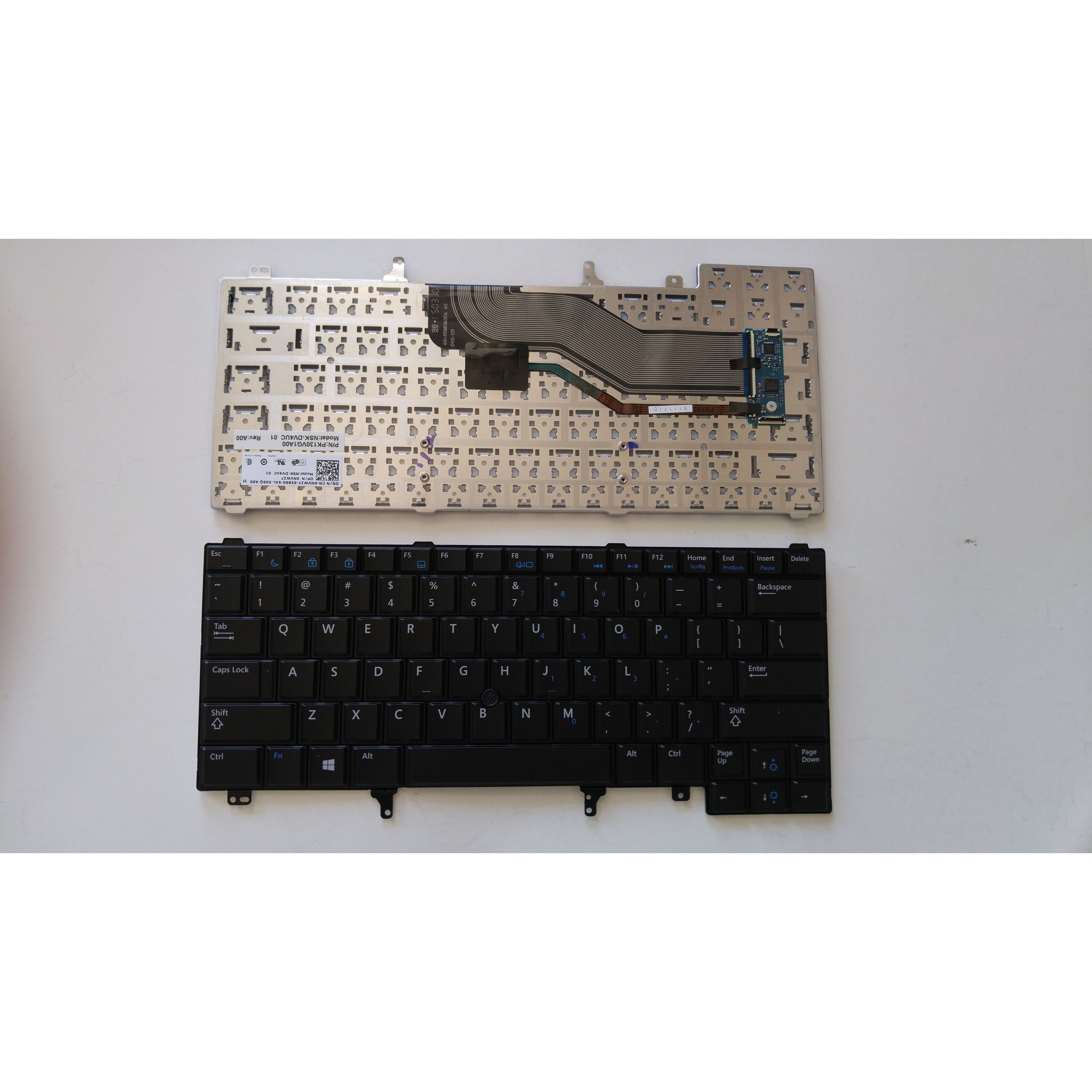 Dell Latitude E6440 Laptop Non-Backlit US English Keyboard with Touchpad Pointer NVW27 - Ideal for Business, Office & Remote Work