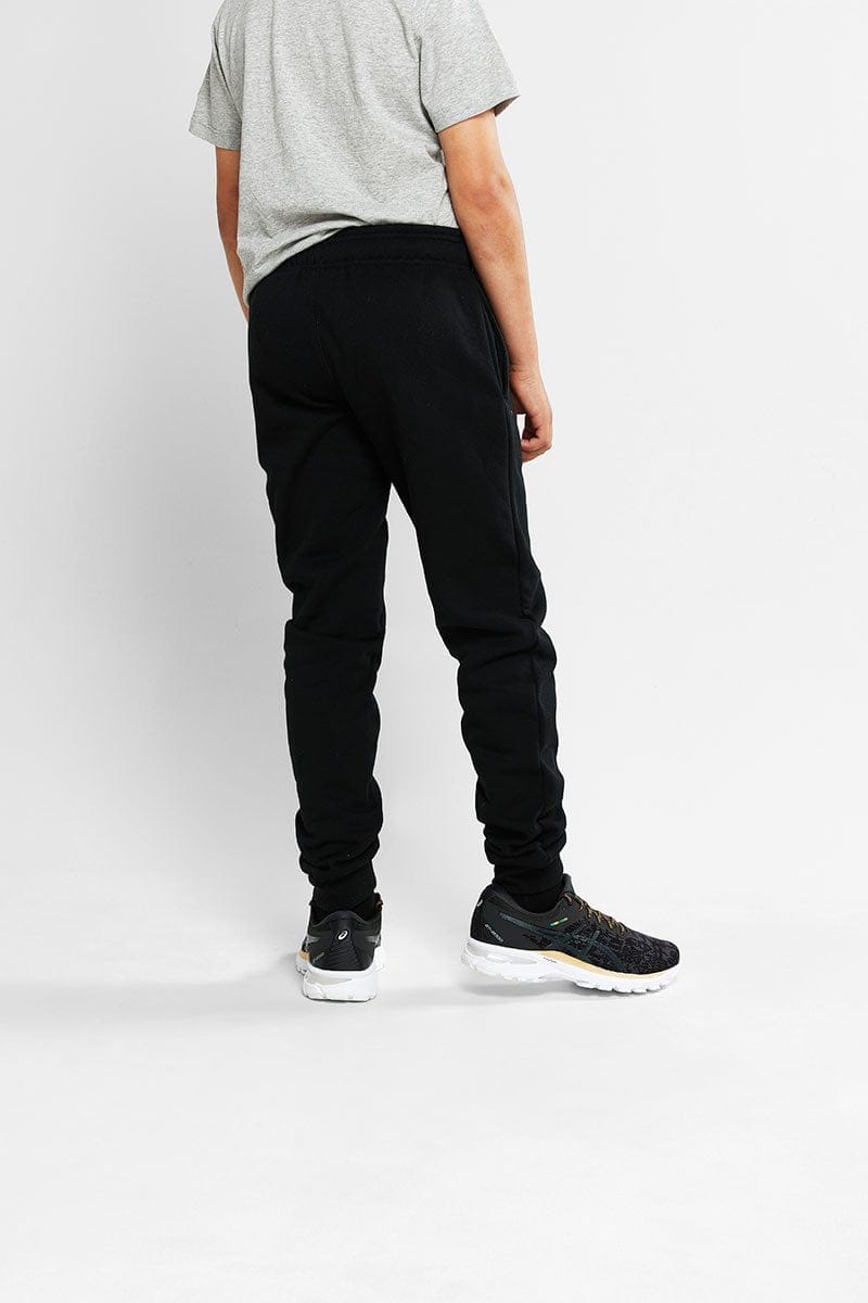 Champion Junior Script Black Track Pants for Boys & Girls - Comfortable Athletic Joggers for Running, Gym, and Casual Wear