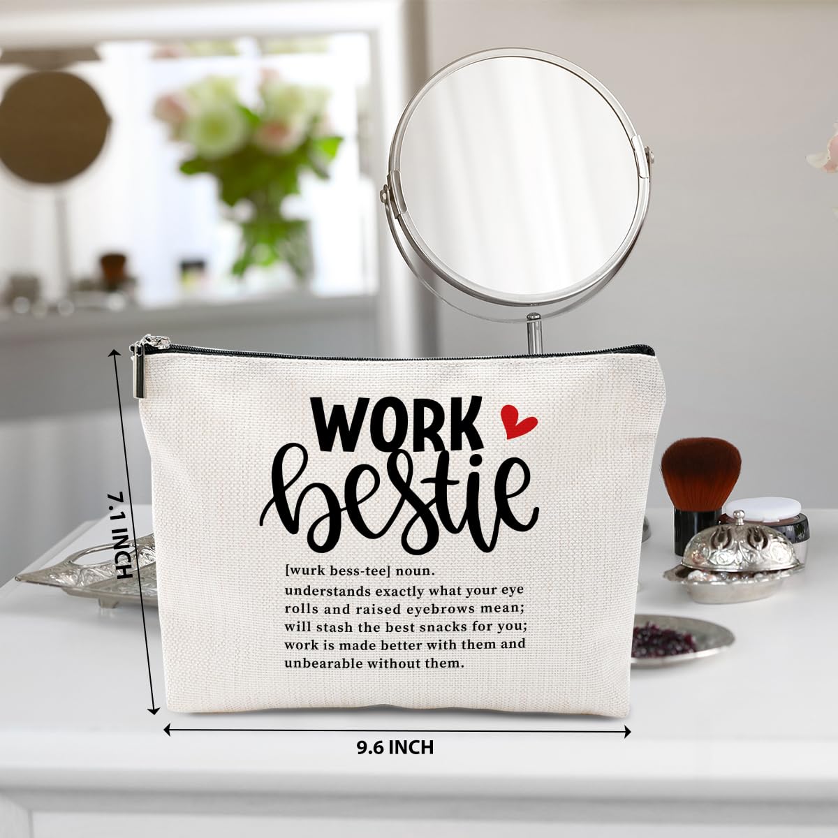 Best Coworker Gifts for Women - Cute Makeup & Toiletry Bag for Friends, Colleagues, Birthday, Christmas & Going Away Presents - Perfect for Office, Travel & Daily Use