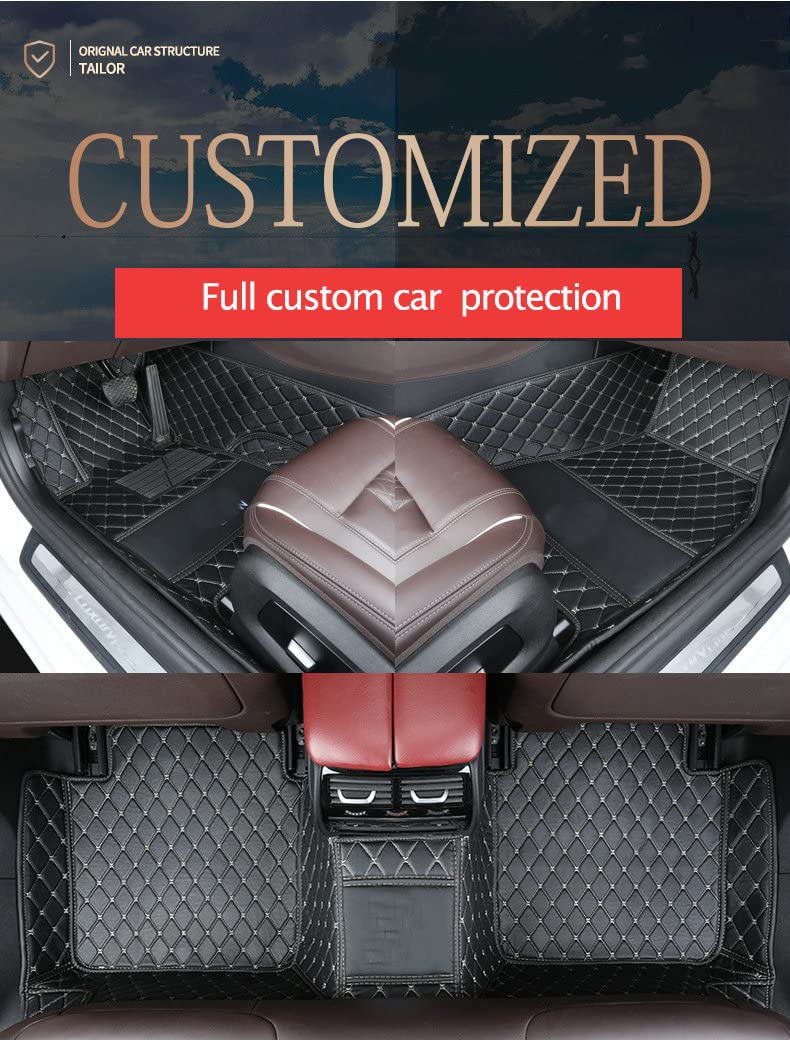 Premium Custom Luxury Car Floor Mats for SUV, Truck & Van - All Weather Protection, Perfect Fit for Most Vehicles (Wine Red) - Ideal for Road Trips, Daily Commutes & Family Adventures