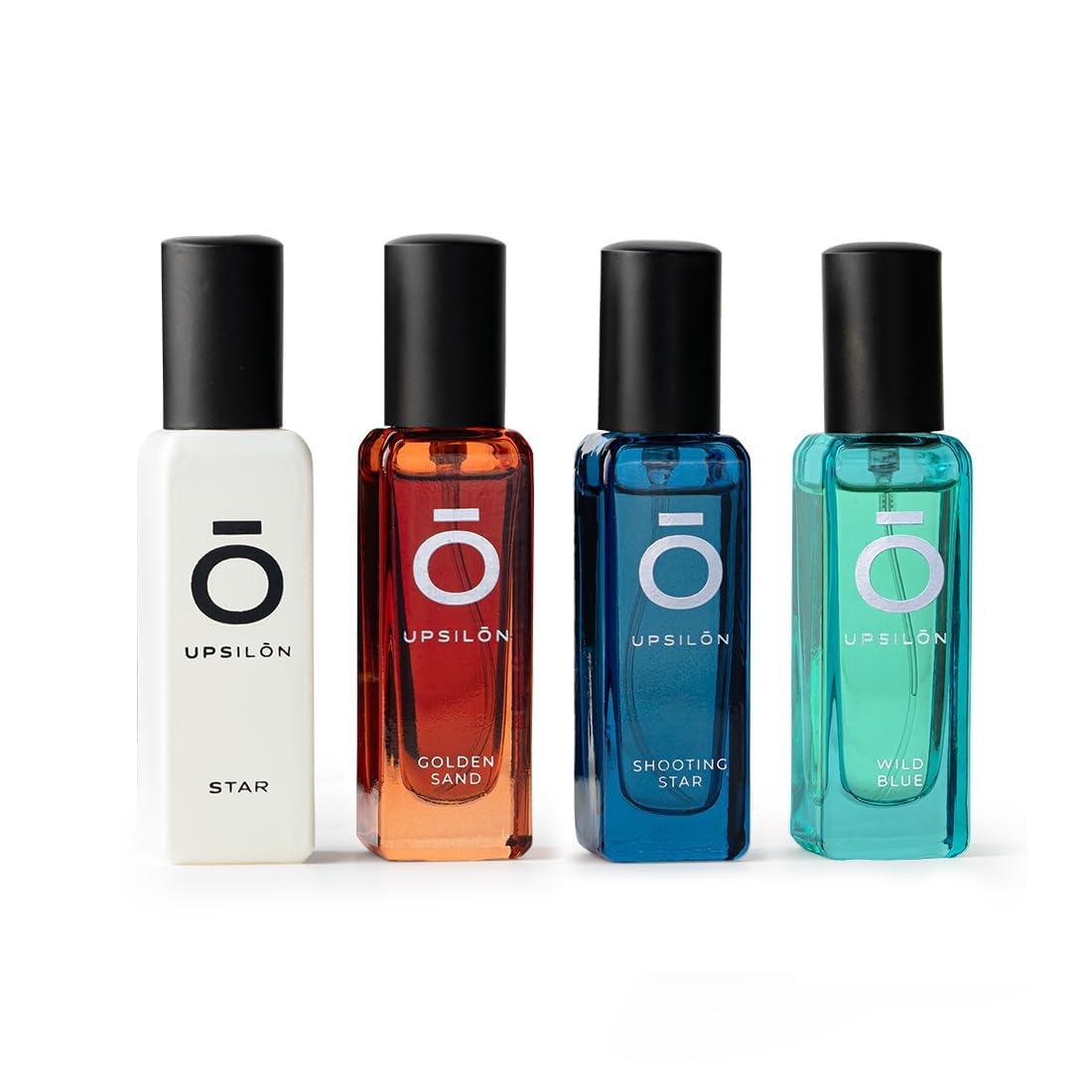 UPS.ILON Luxury Men's Perfume Gift Set - 4 x 20ml EDP Fragrances (Shooting Star, Wild Blue, Golden Sand, Star) | Long Lasting Cologne for Men | Perfect for Date Night, Office & Special Occasions