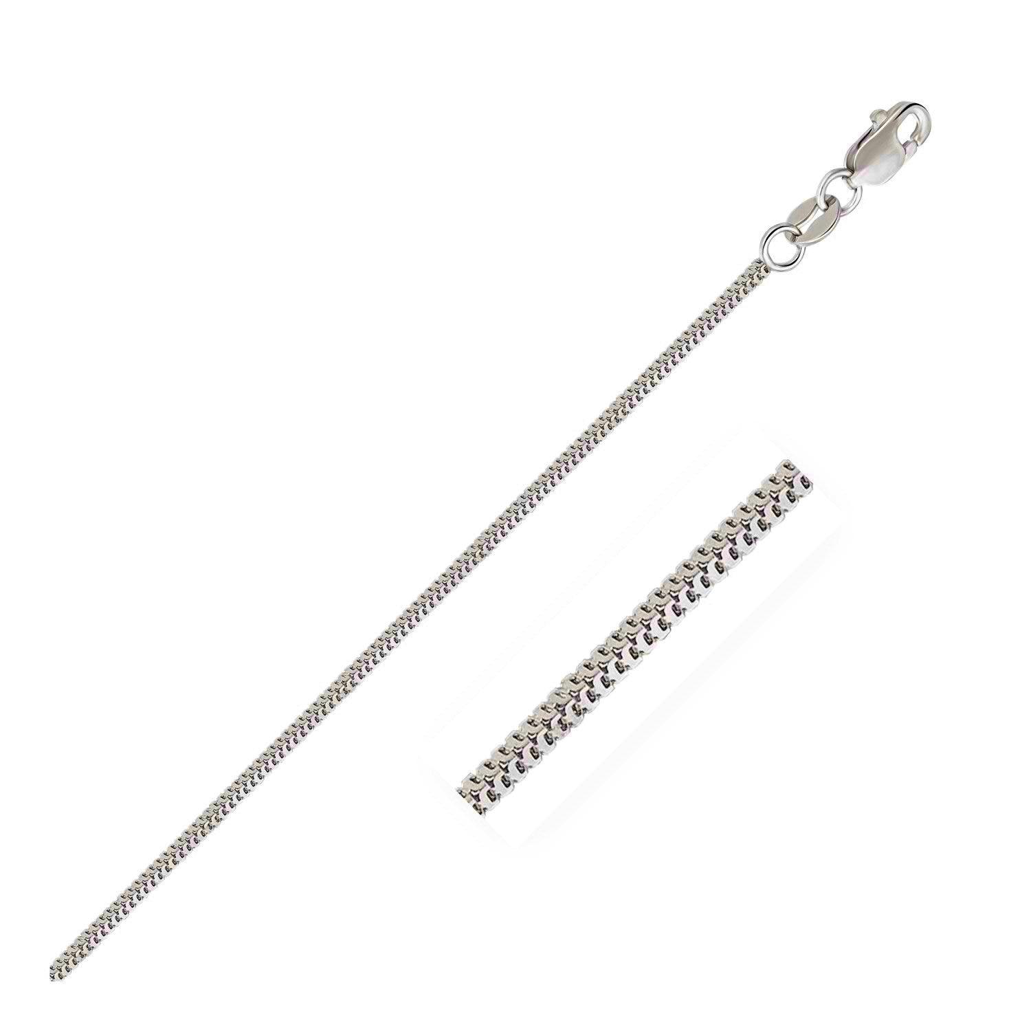 14K White Gold Milano Chain Necklace - 1.1mm Thin & Dainty Italian Link Chain for Women - Perfect for Layering, Everyday Wear & Special Occasions